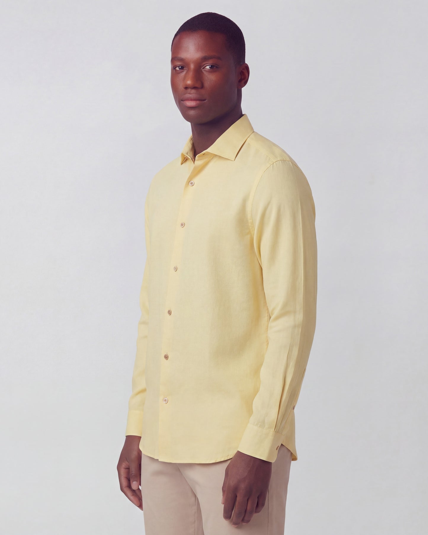 LIONEL LINEN SHIRT - SUNSHINE