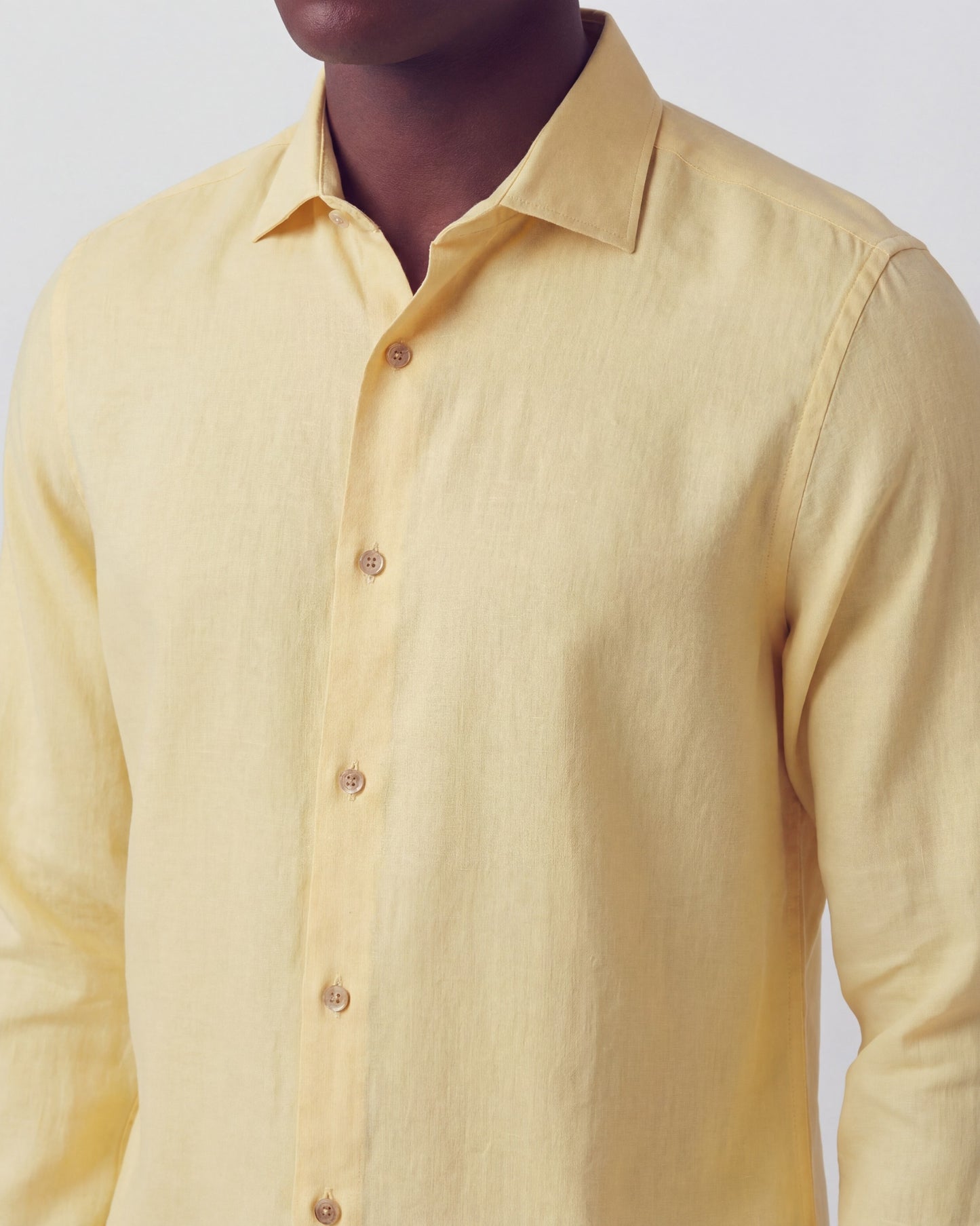 LIONEL LINEN SHIRT - SUNSHINE