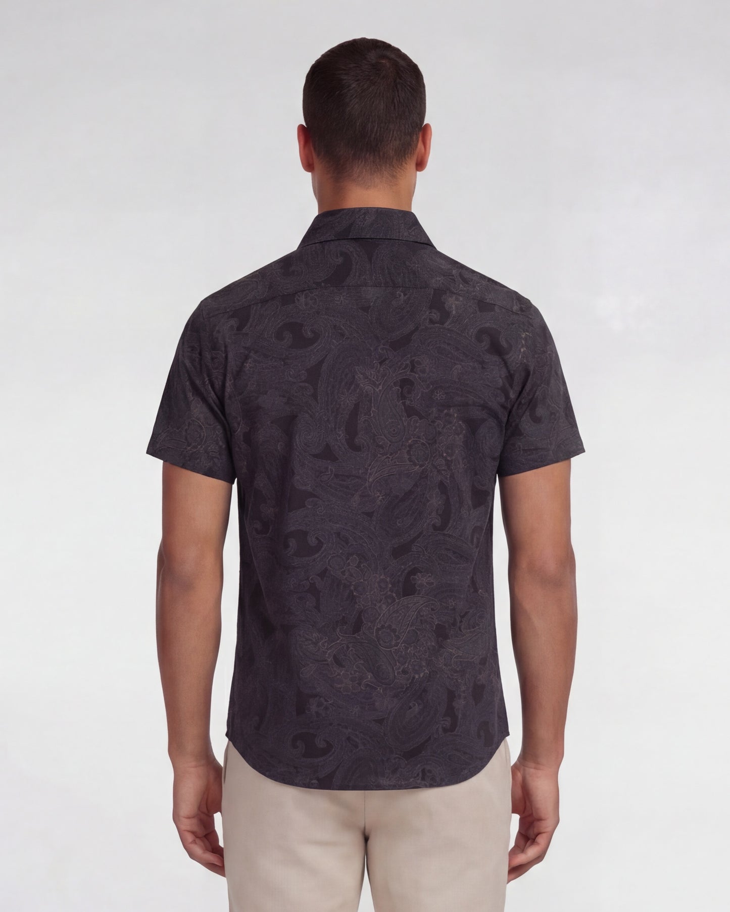 SCOTT PAISLEY EXPLOSION BLACK MENS PRINTED SHIRT