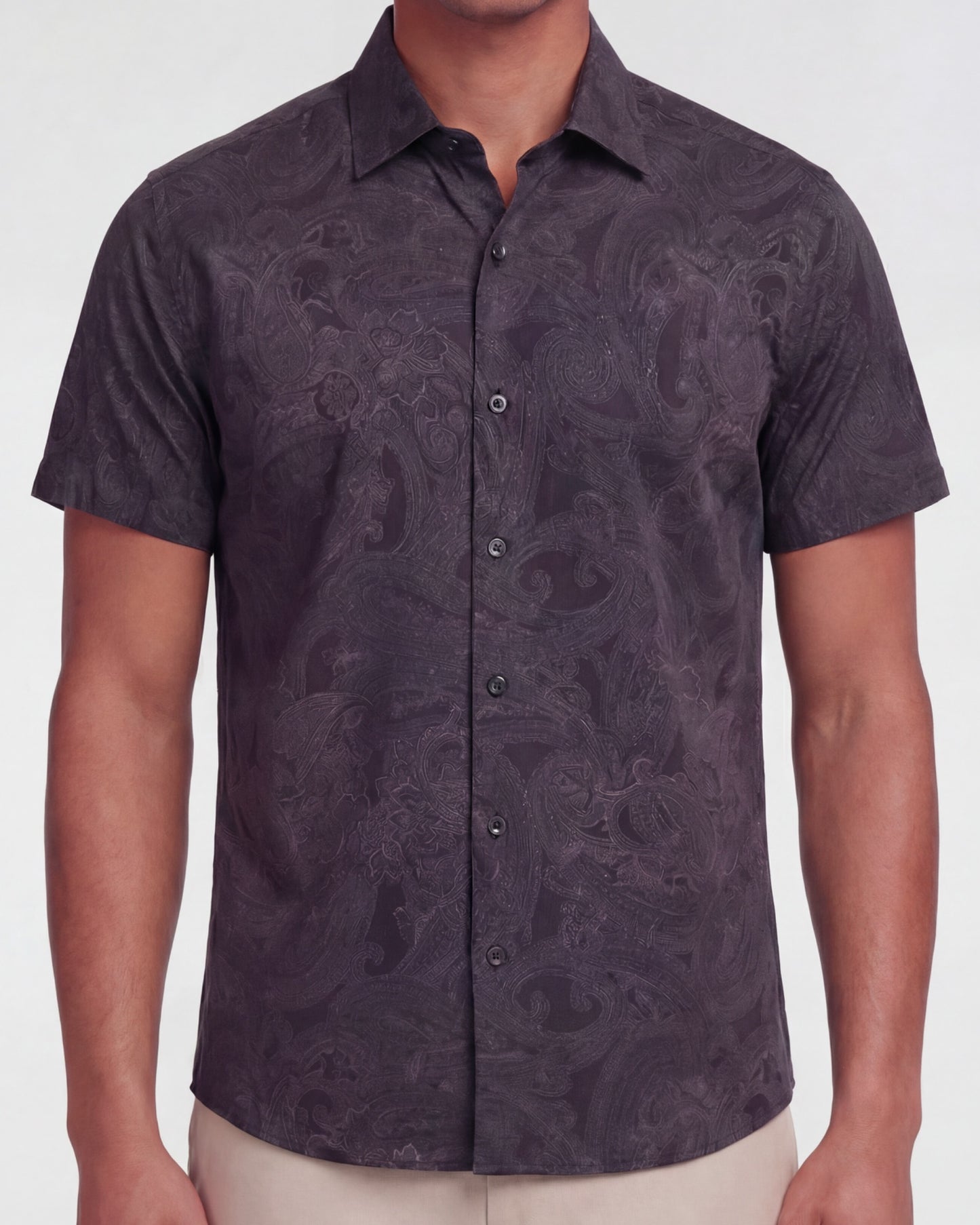 SCOTT PAISLEY EXPLOSION BLACK MENS PRINTED SHIRT