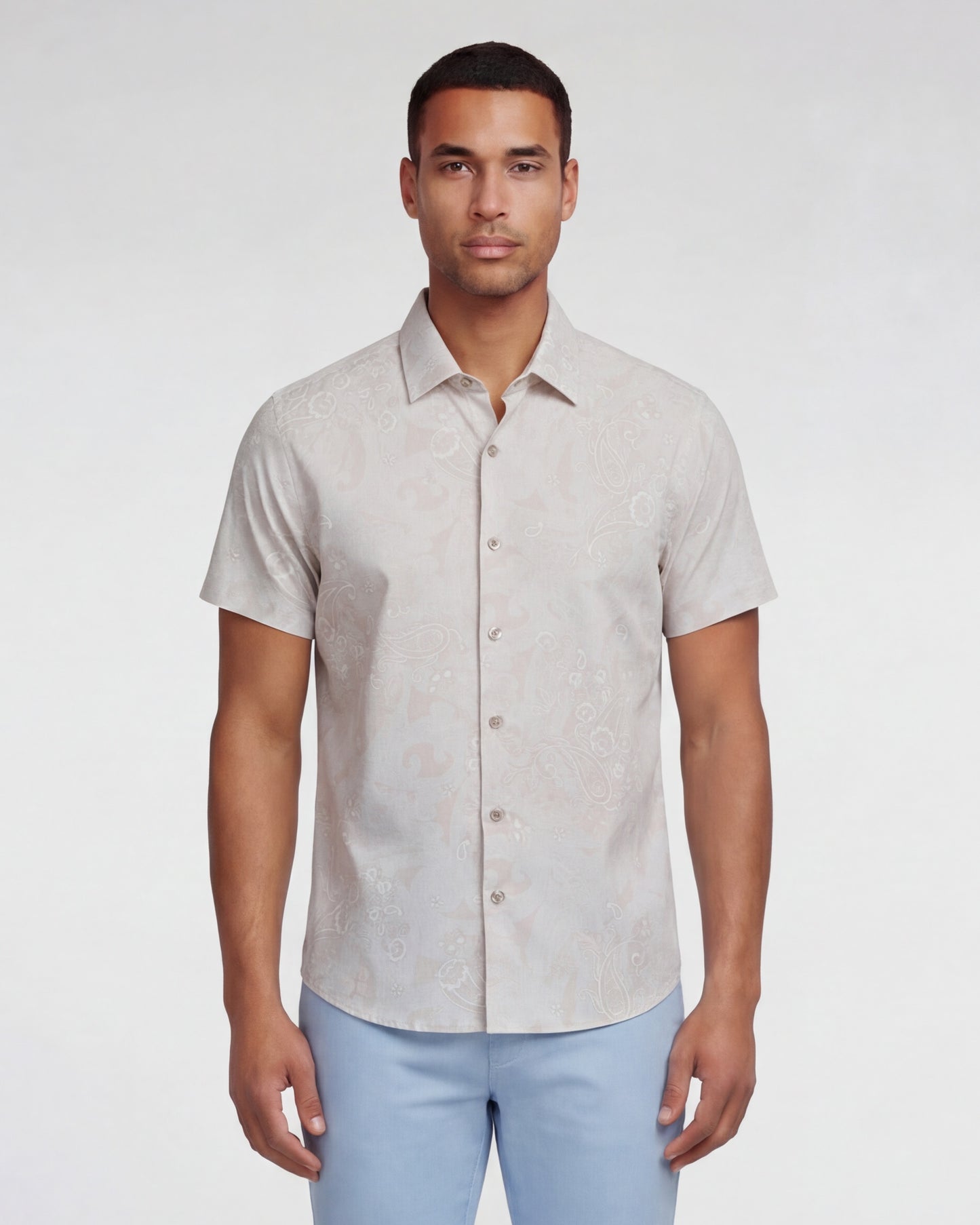 SCOTT PAISLEY EXPLOSION IVORY MENS PRINTED SHIRT