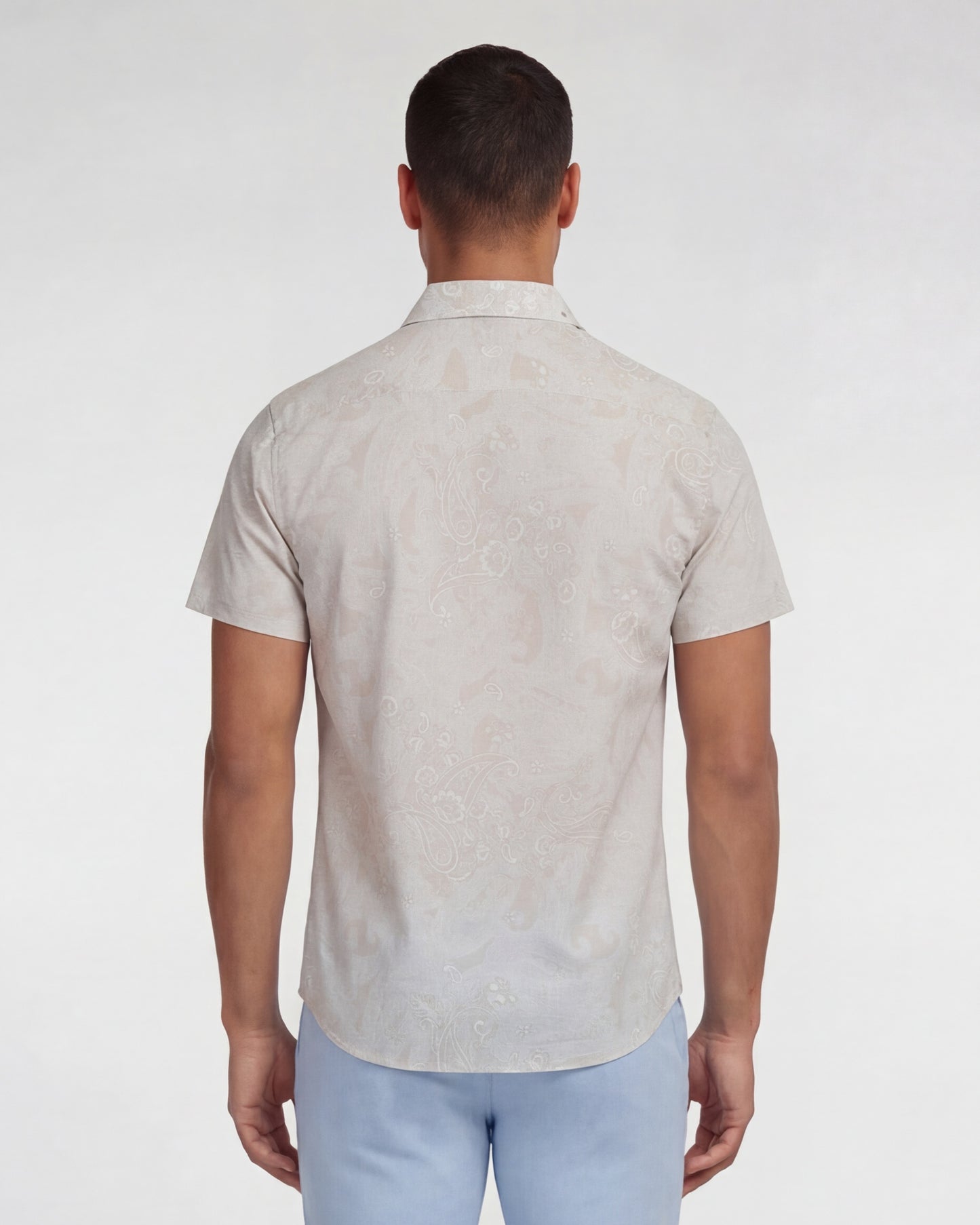 SCOTT PAISLEY EXPLOSION IVORY MENS PRINTED SHIRT
