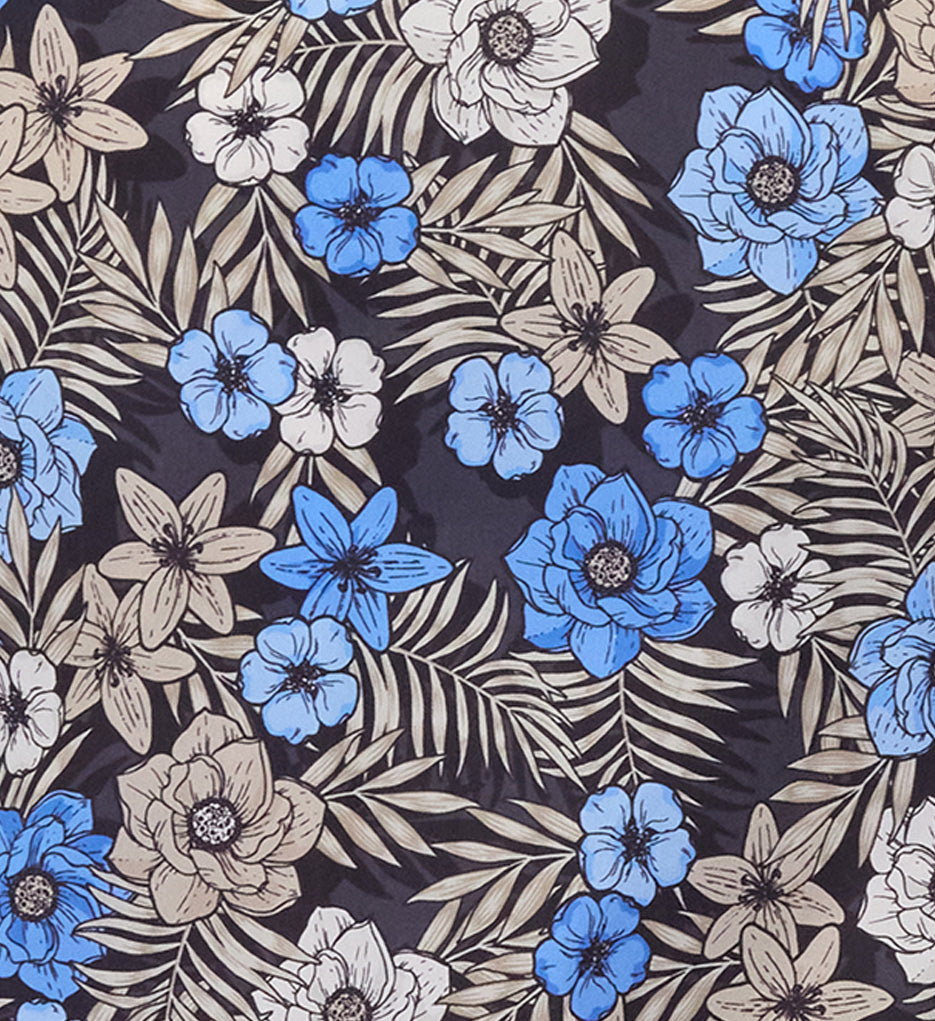 SCOTT TROPICAL MIX BLACK MENS PRINTED SHIRT