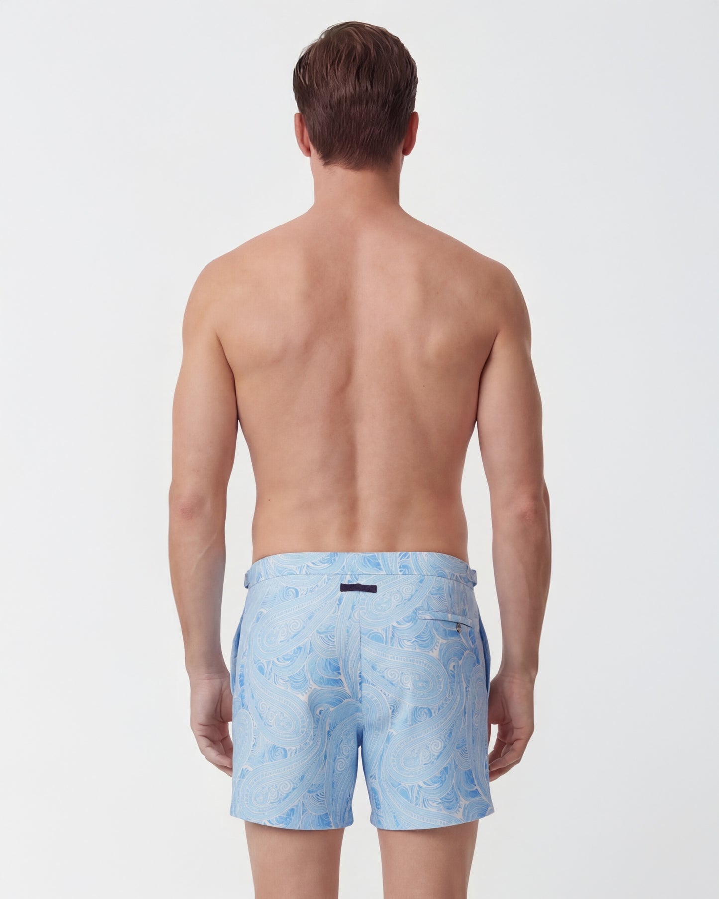 NEPTUNE MARAKESH PAISLEY TEAL MENS TAILORED SWIM SHORT