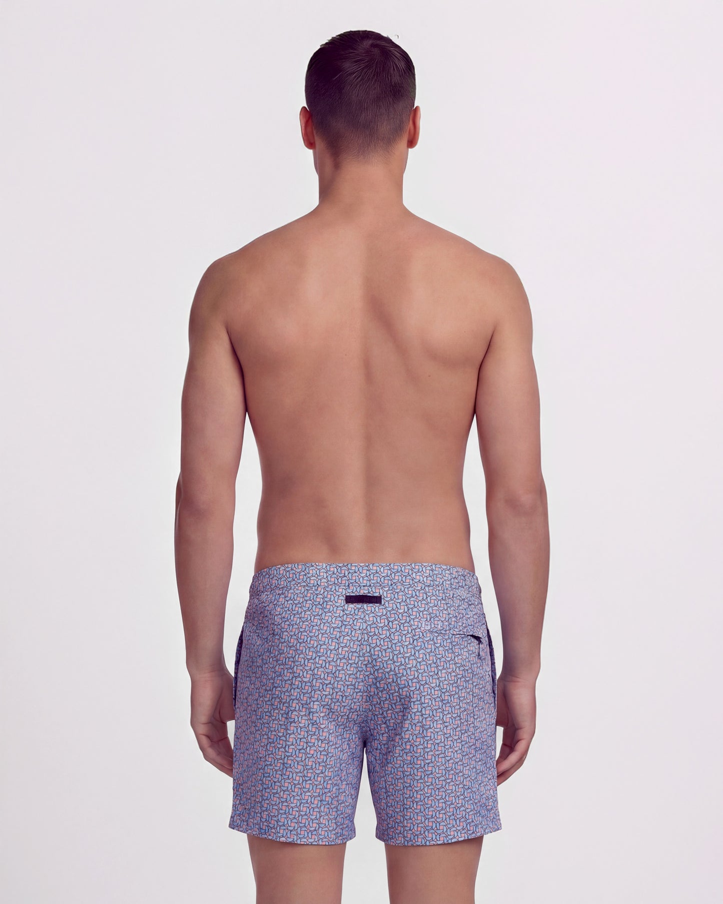 NEPTUNE SLICES GEO CORAL MENS TAILORED SWIM SHORT