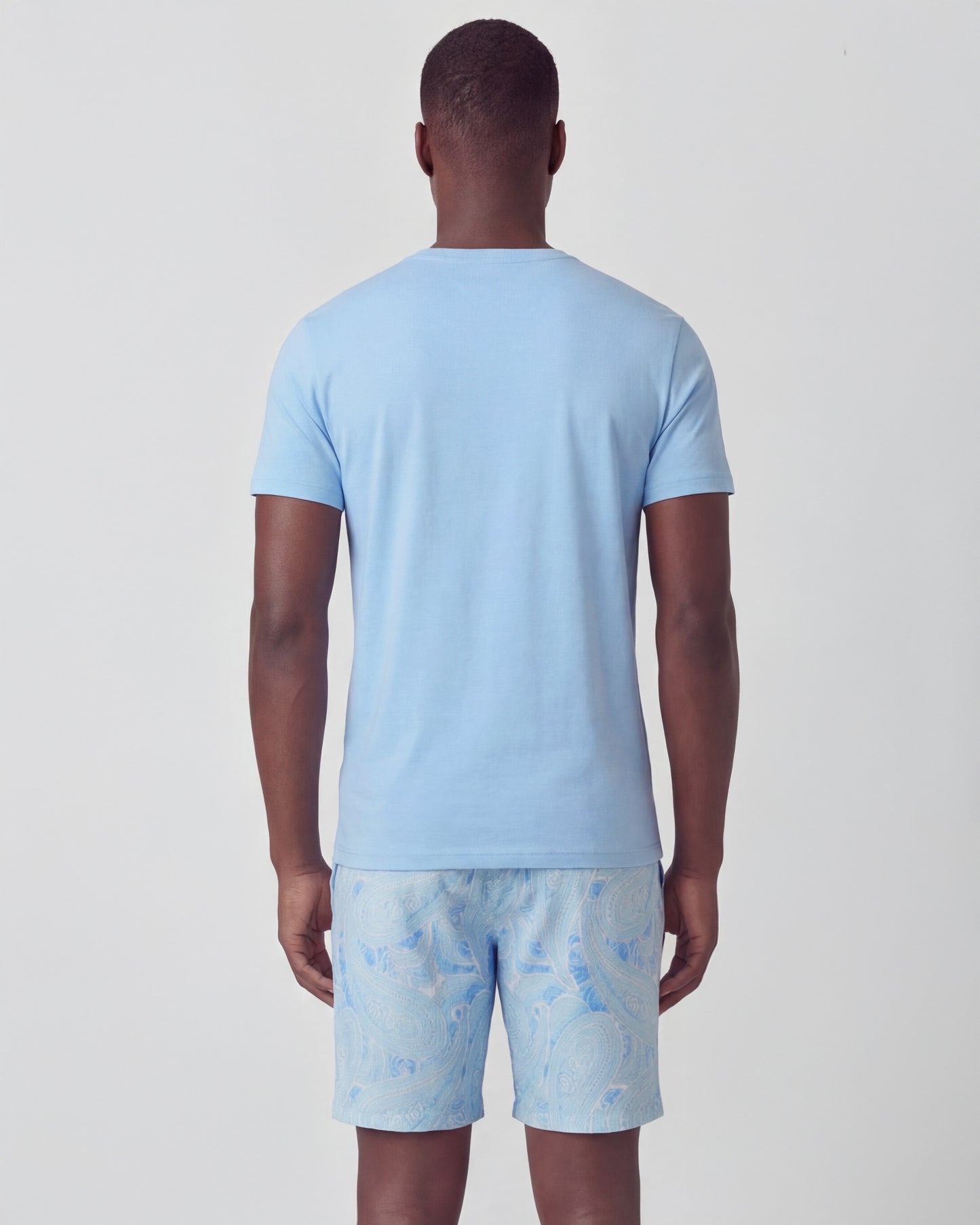 CLYDE MARAKESH PAISLEY TEAL MENS FLAT FRONT SHORT