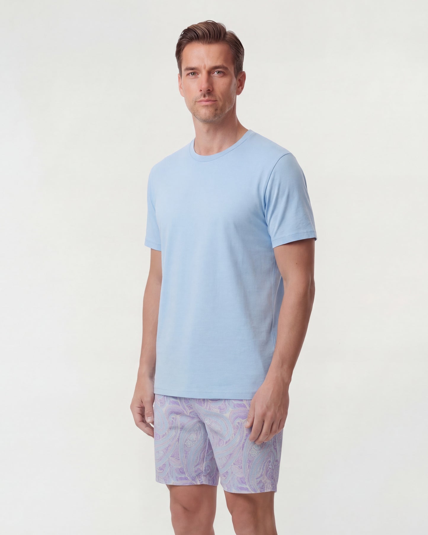 CLYDE MARAKESH PAISLEY HELIO MENS FLAT FRONT SHORT