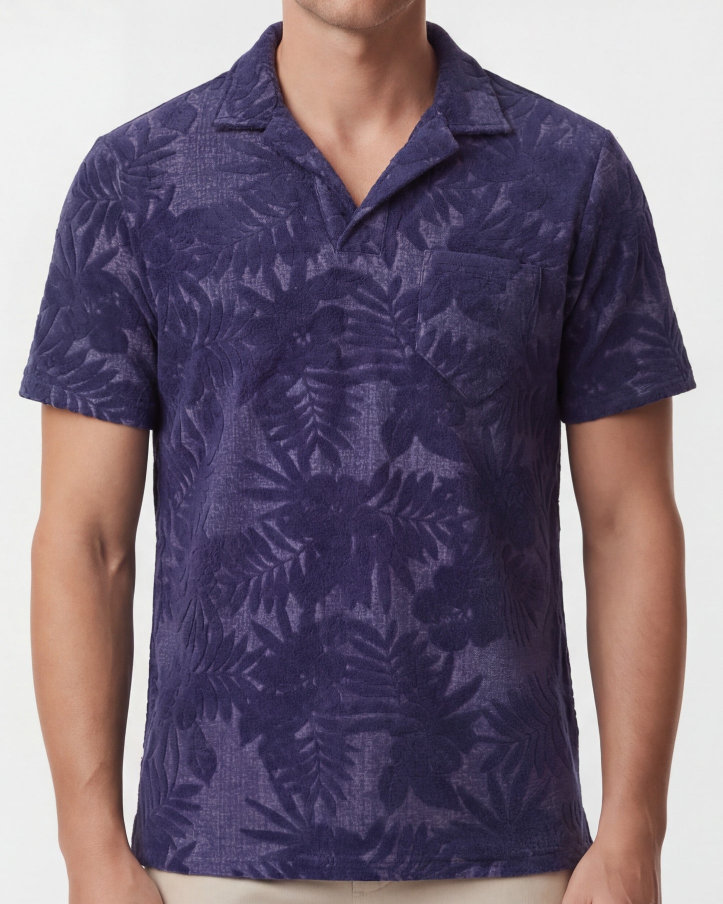 JOHNNY FARM BLUMENHANDTUCH-POLO - MARINEBLAU