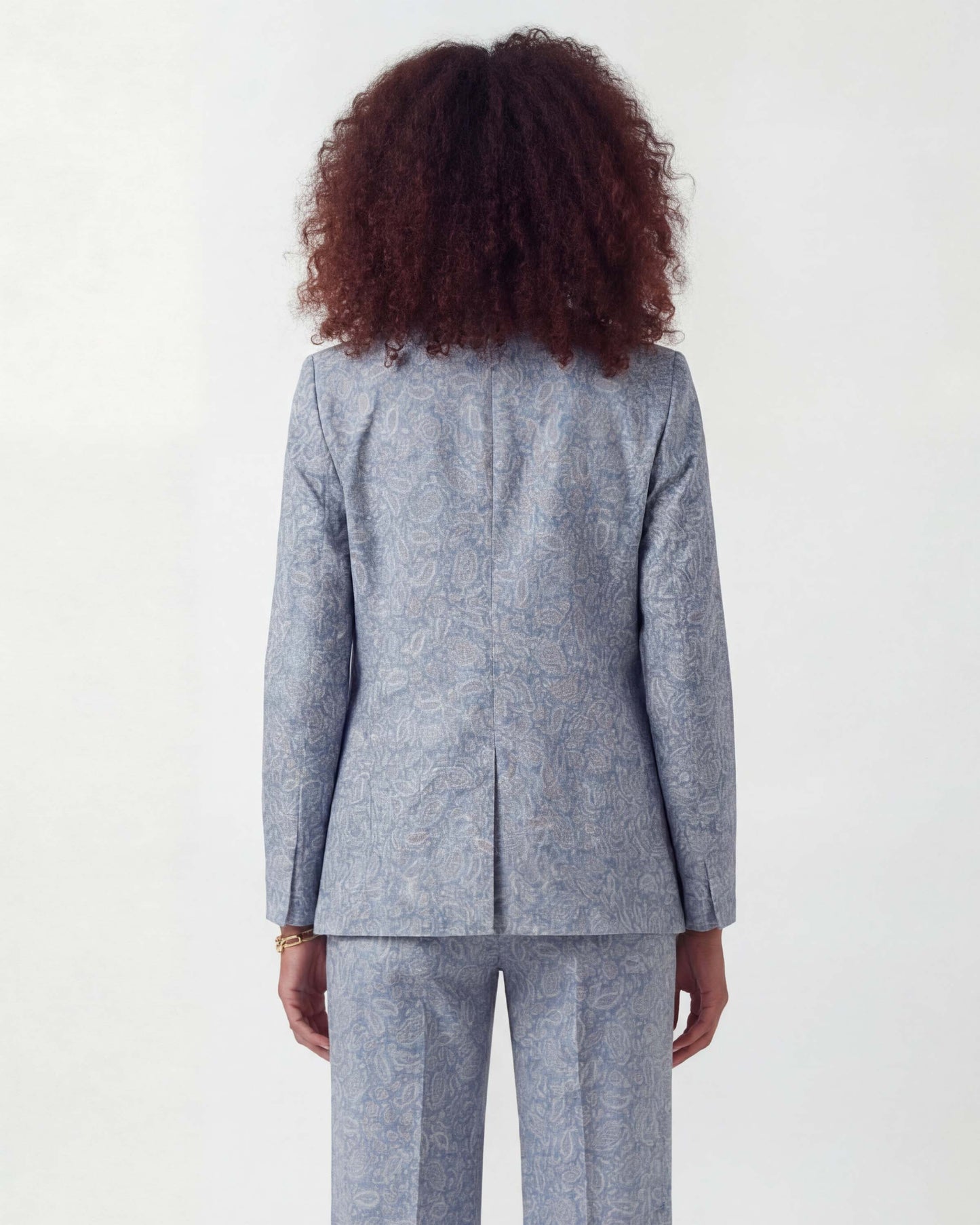 JANE PAISLEY PILE NATURAL WOMENS TAILORED BLAZER