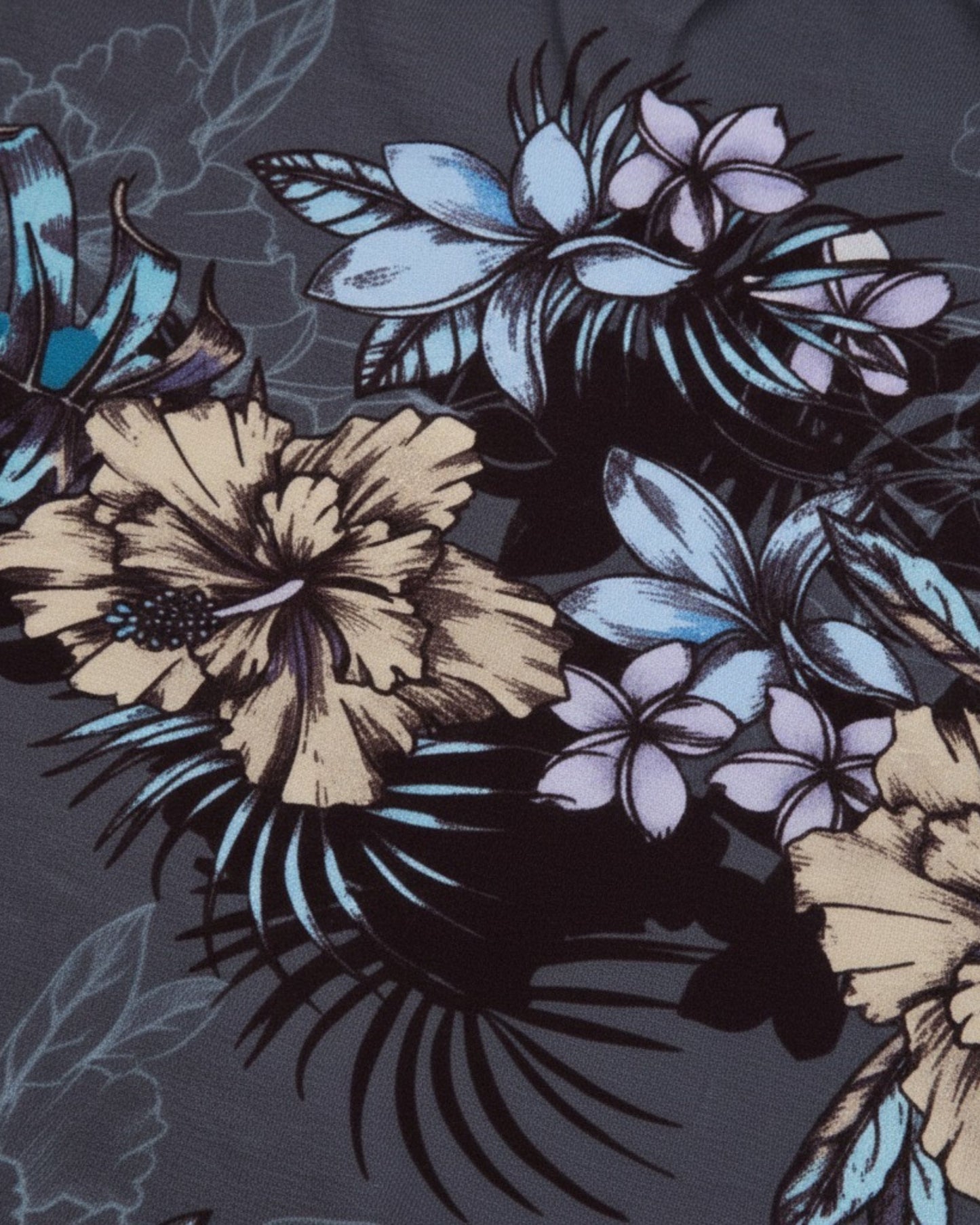 SILUS EXOTIC FLORAL BLACK MENS LOUNGE SHORT