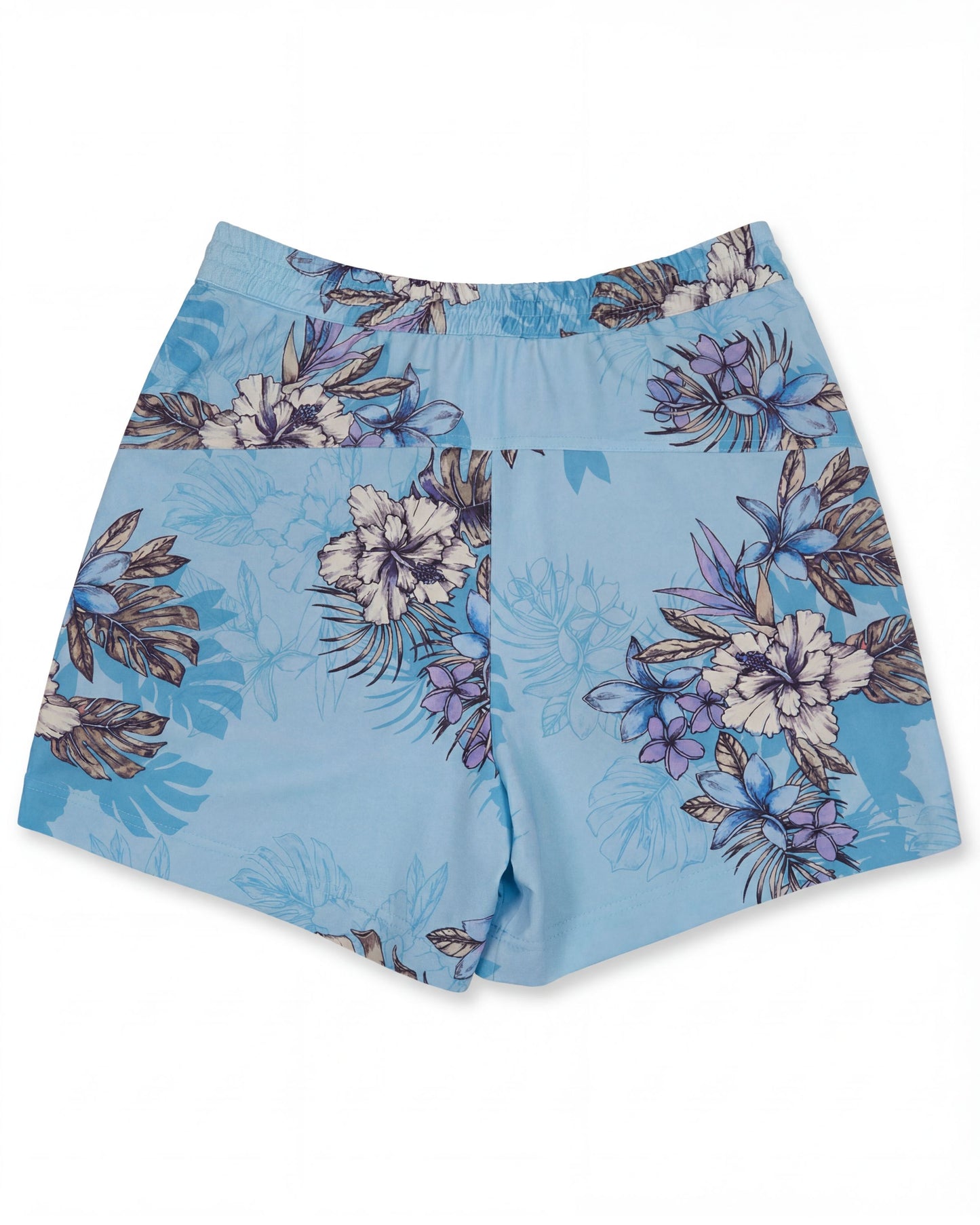 PENELOPE EXOTIC FLORAL TEAL WOMENS DRAWSTRING SHORT