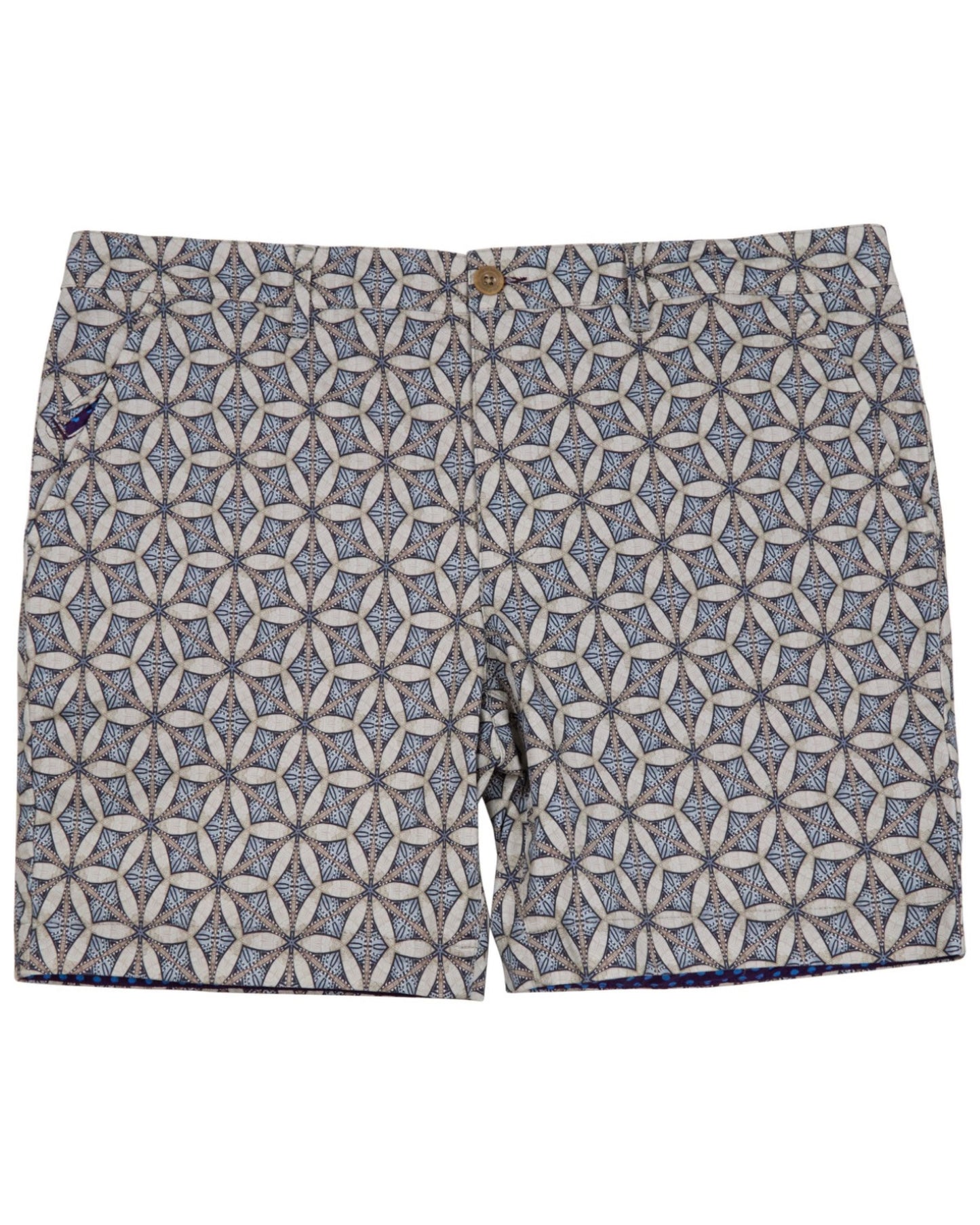EDWARD TRIBAL NATURAL MENS FLAT FRONT SHORT