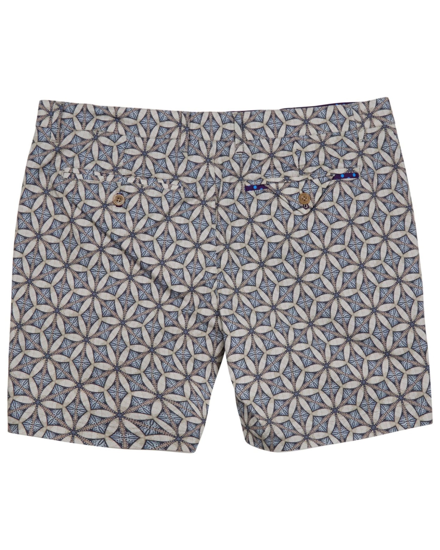 EDWARD TRIBAL NATURAL MENS FLAT FRONT SHORT