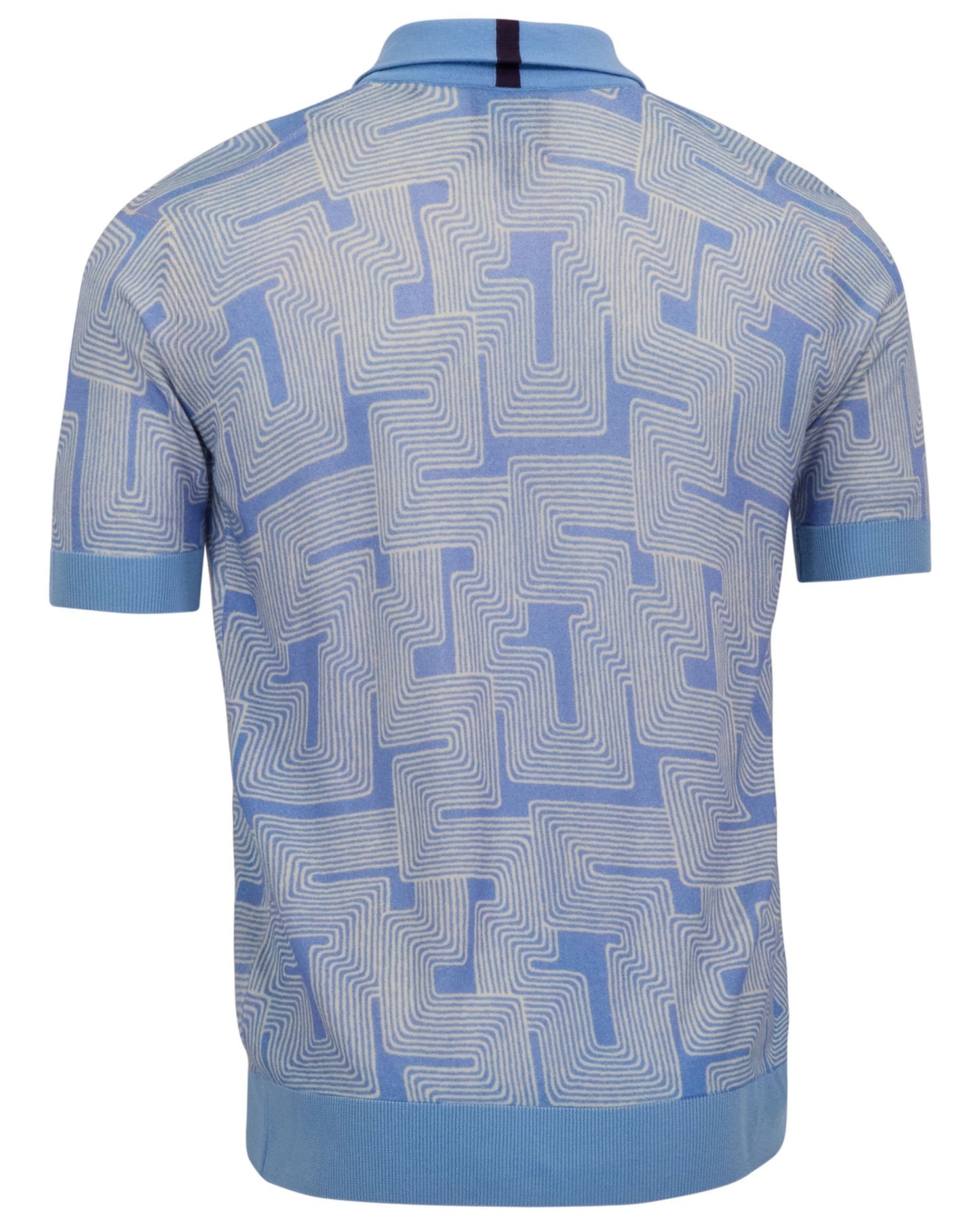 PILGRIM INTER TWINE BLUE MENS MERINO SILK CASHMERE POLO