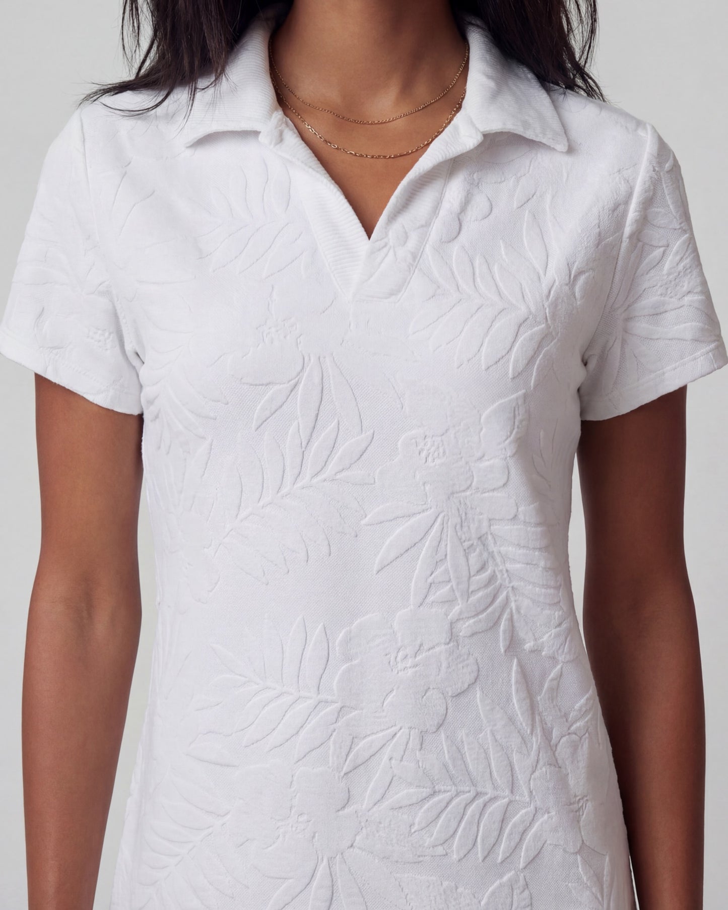 JOSEPHINE WHITE WOMENS TERRY TOWELING DRESS