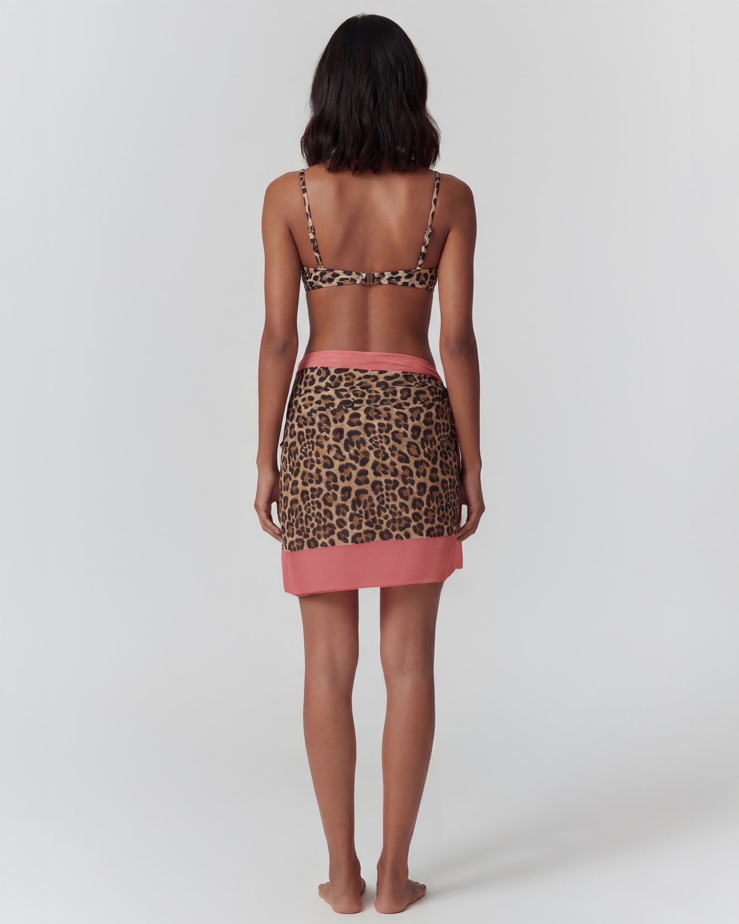 SAPPHIRA LEOPARD BROWN WOMENS PRINTED SCARF