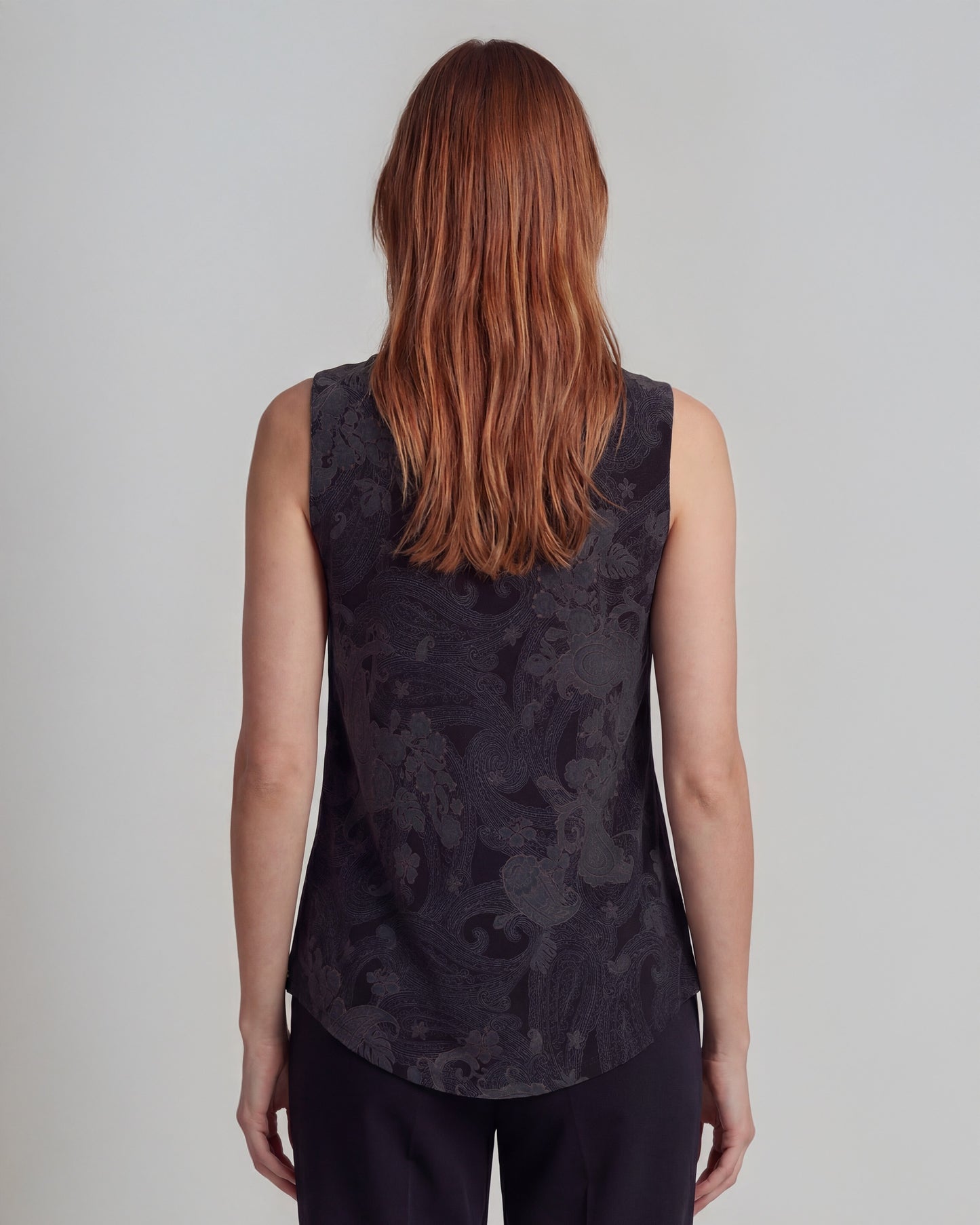 TINA PAISLEY EXPLOSION BLACK WOMENS MUSCLE TANK