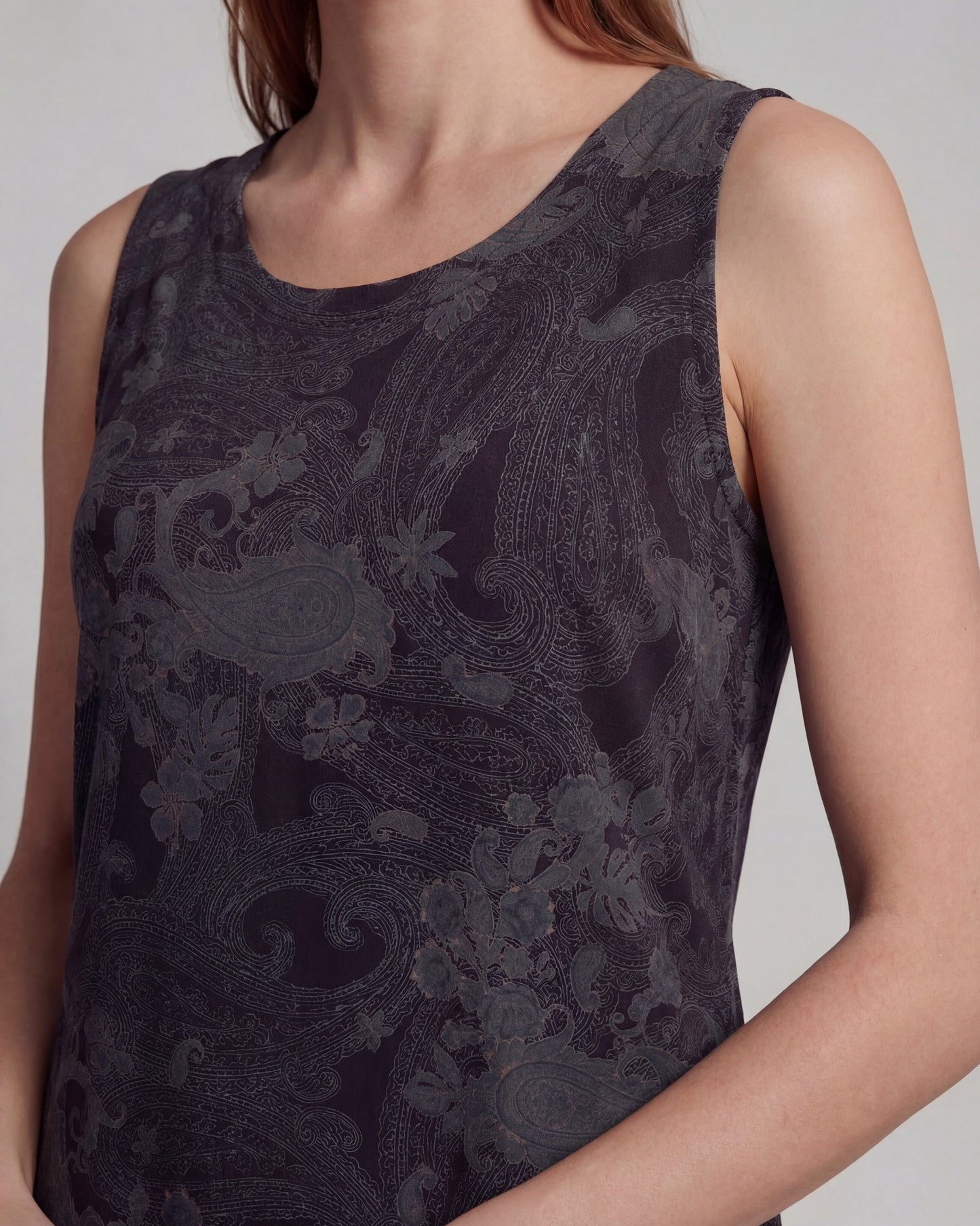 TINA PAISLEY EXPLOSION BLACK WOMENS MUSCLE TANK