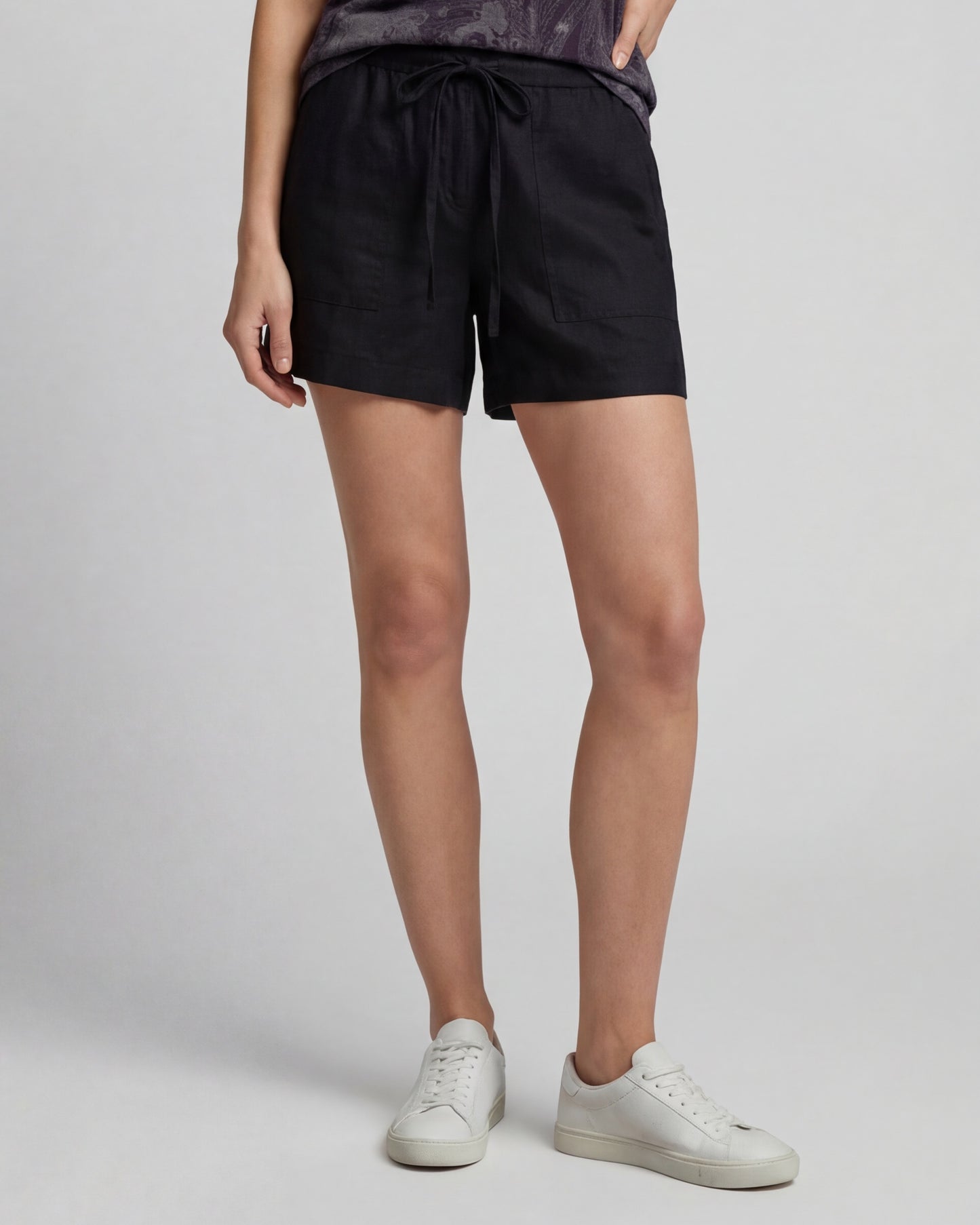 LEANNE BLACK WOMENS DRAWSTRING SHORT