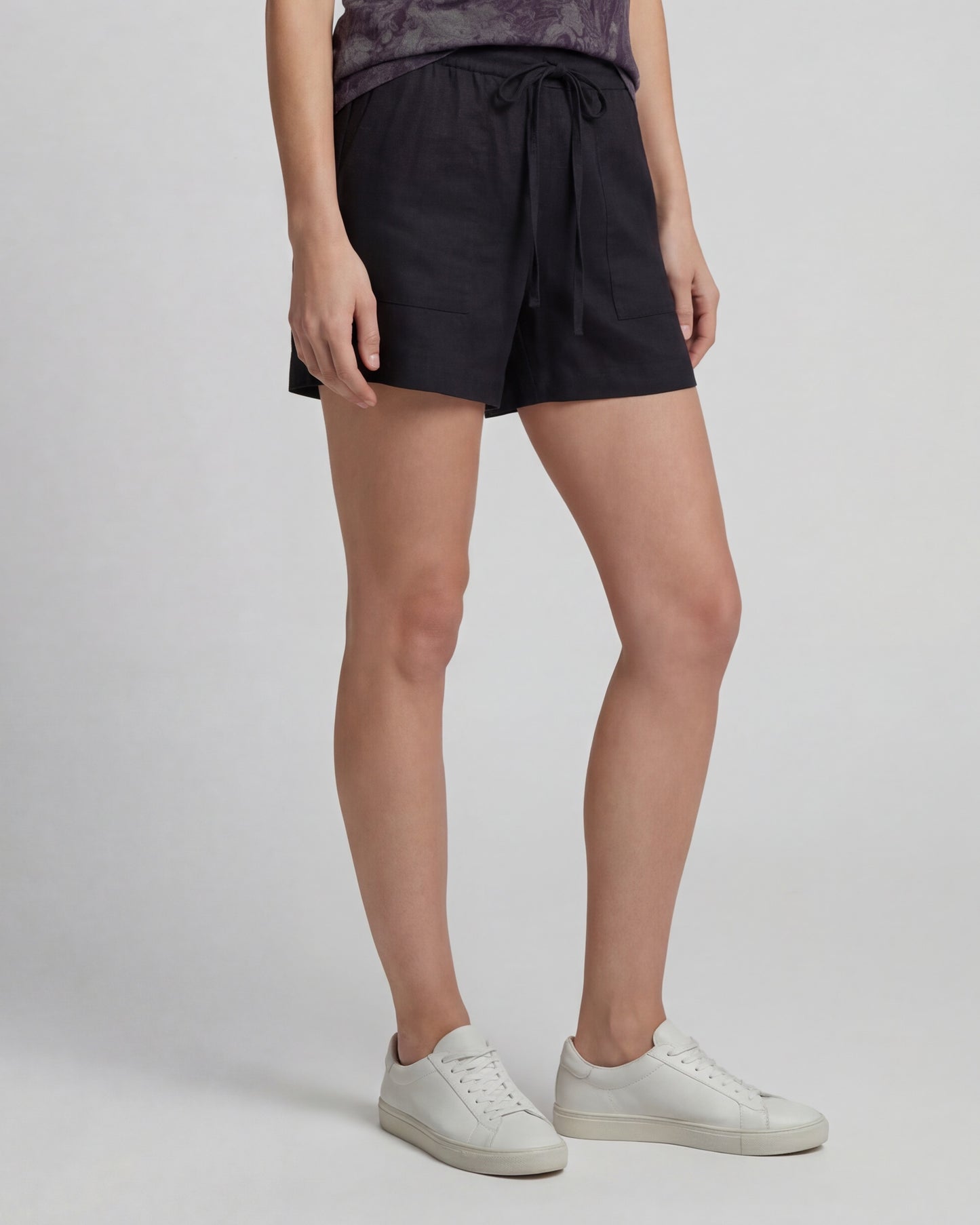 LEANNE BLACK WOMENS DRAWSTRING SHORT