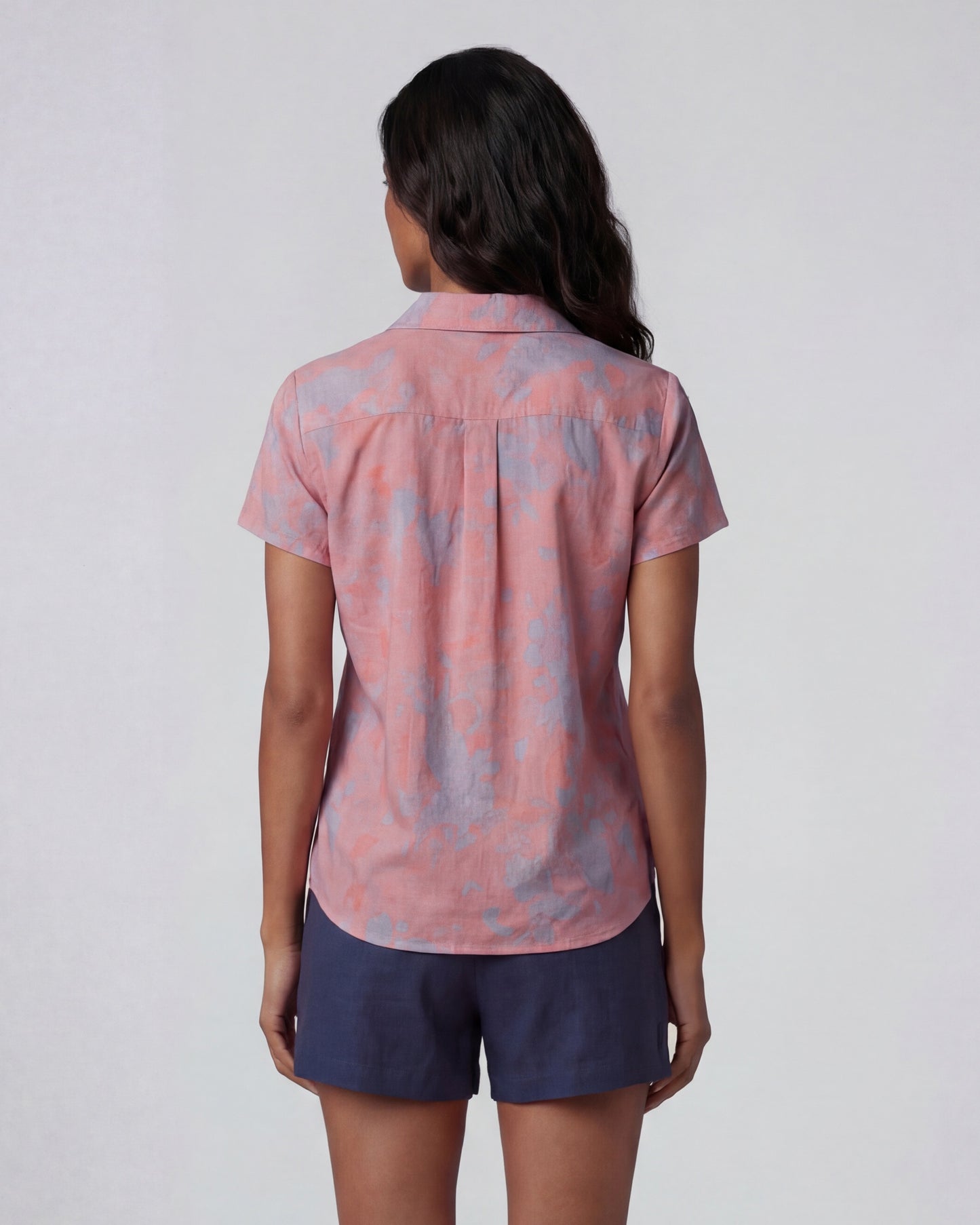 SHELLEY PAISLEY EXPLOSION CORAL WOMENS PRINTED SHIRT