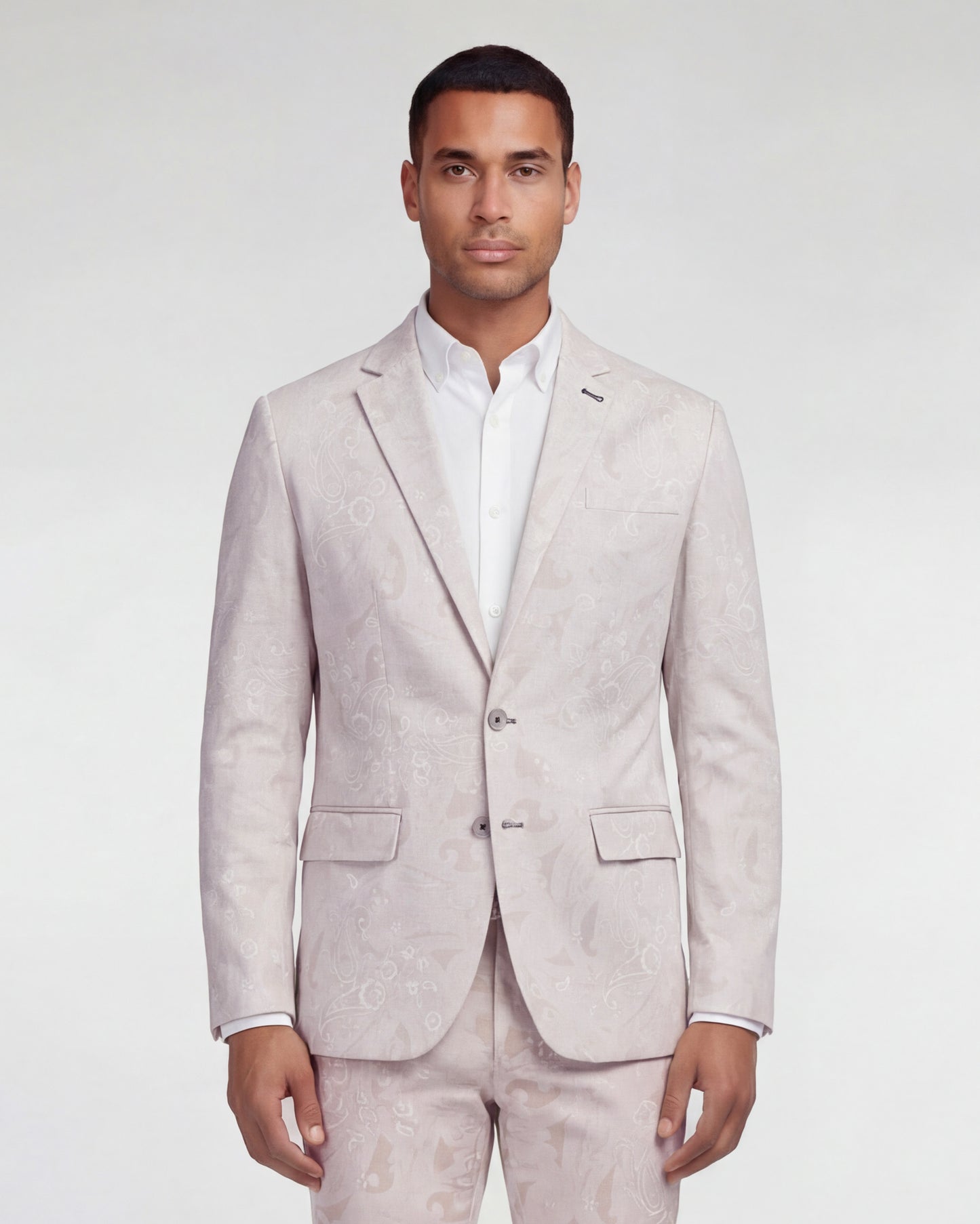 HADRIAN PAISLEY EXPLOSION IVORY MENS TAILORED BLAZER