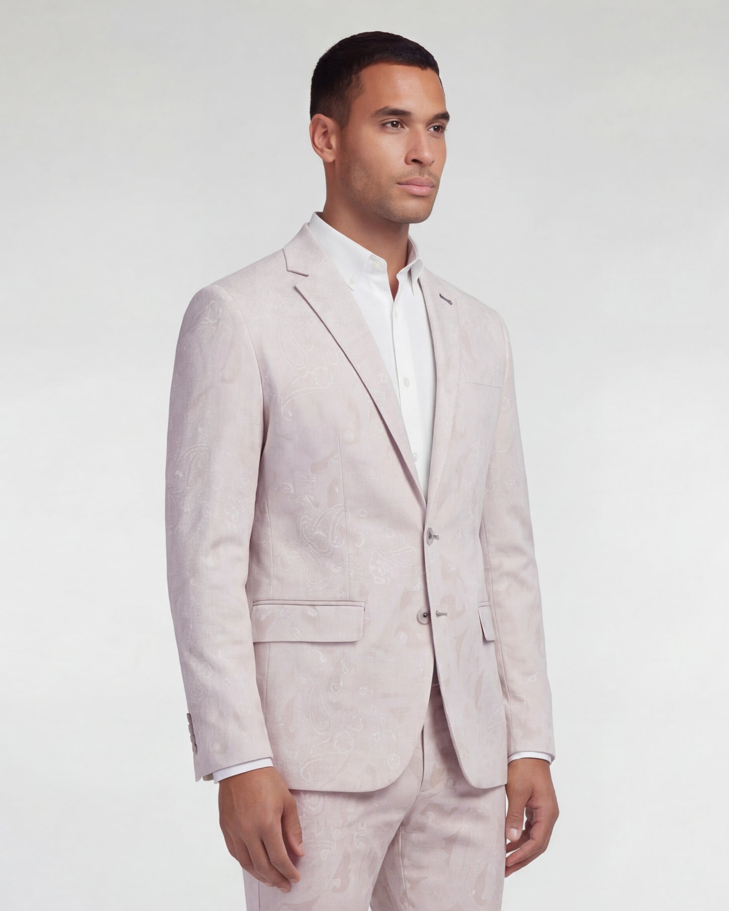HADRIAN PAISLEY EXPLOSION IVORY MENS TAILORED BLAZER