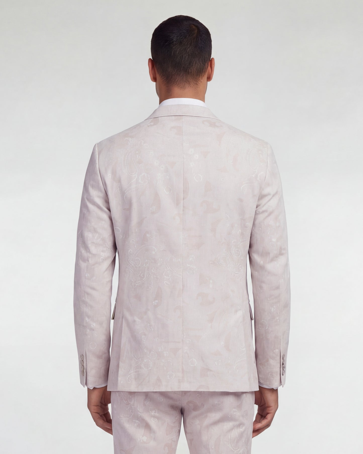 HADRIAN PAISLEY EXPLOSION IVORY MENS TAILORED BLAZER