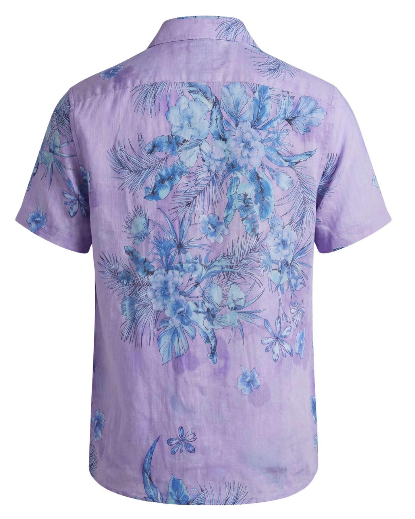 SERGIO MALI FLORAL LAVENDER MENS LINEN PRINTED SHIRT