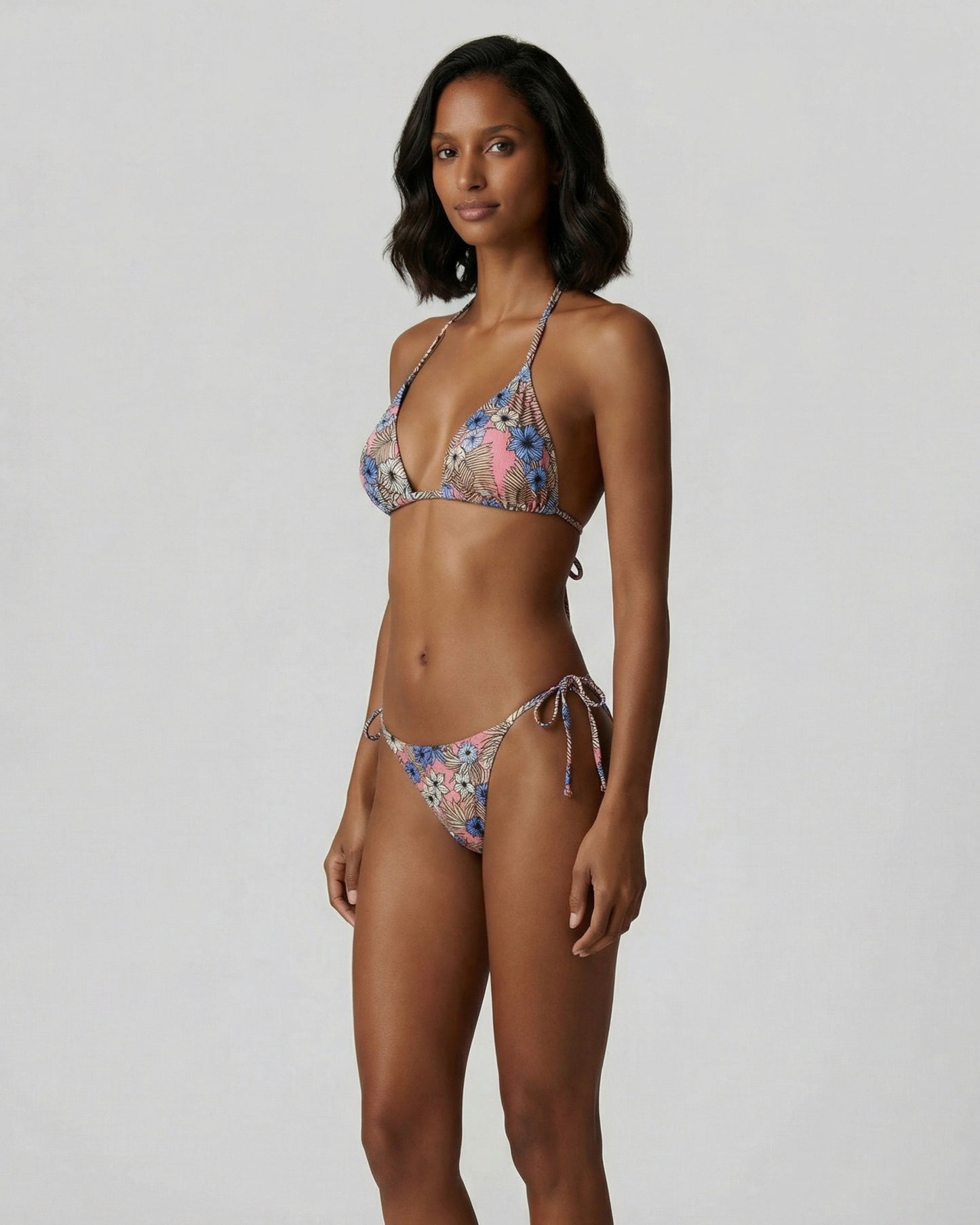 FLAVIA TROPICAL MIX CORAL WOMENS BIKINI TOP