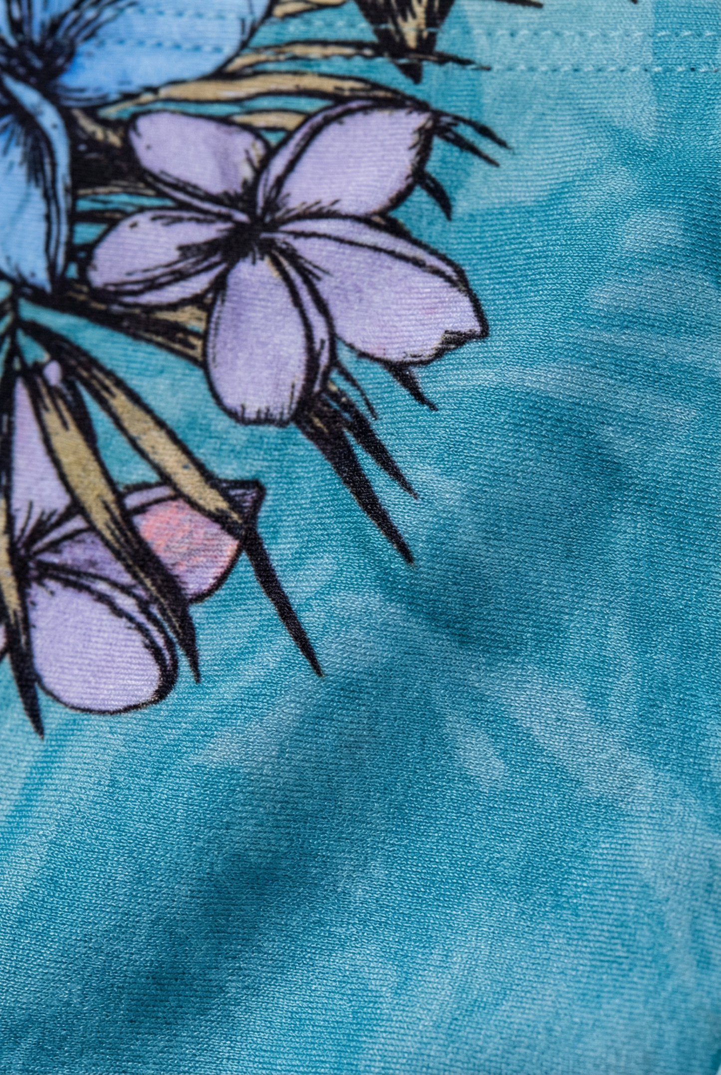 FLAVIA EXOTIC FLORAL TEAL WOMENS BIKINI TOP
