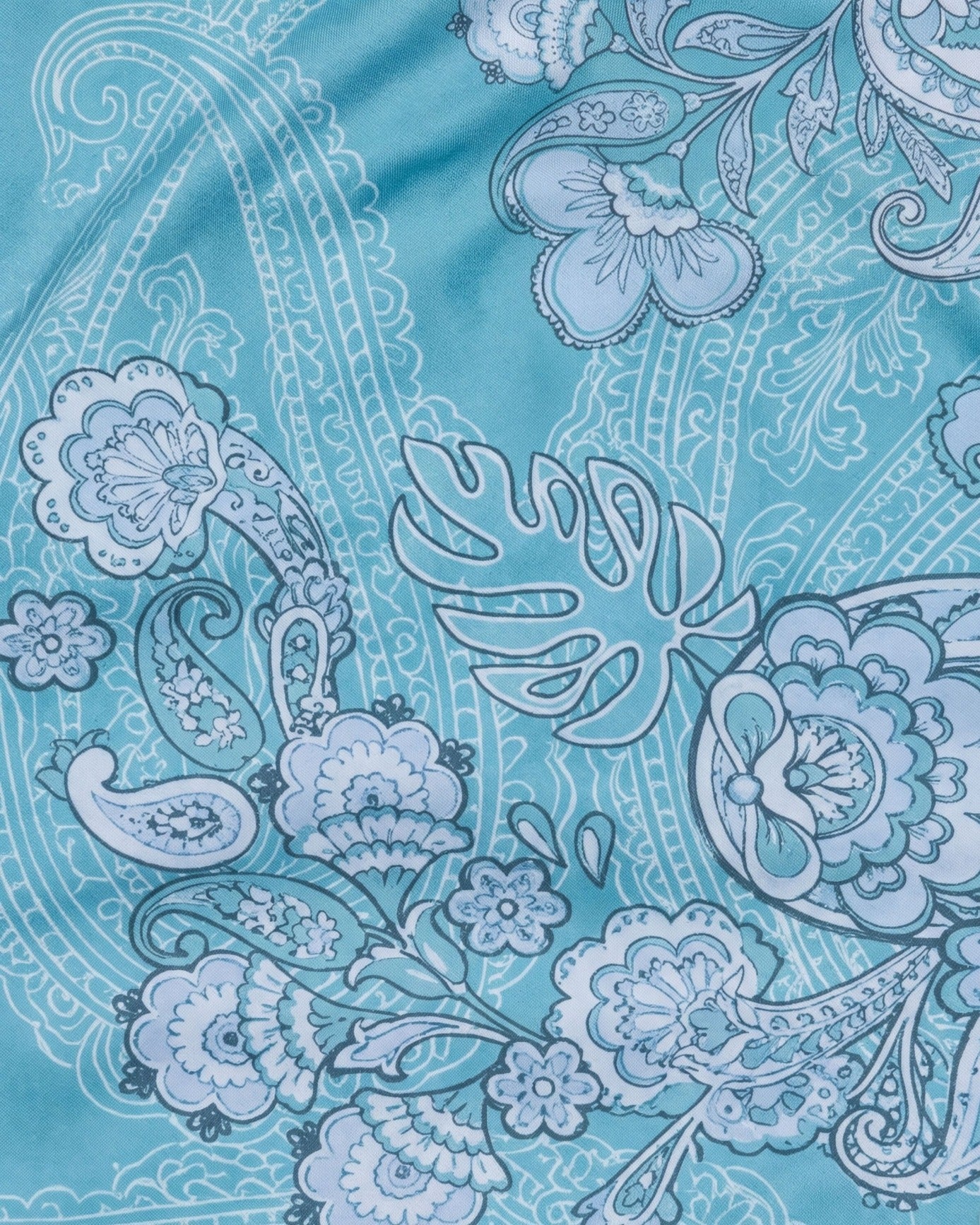HENRIETTA PAISLEY EXPLOSION TEAL WOMENS SWIMSUIT BOTTOM