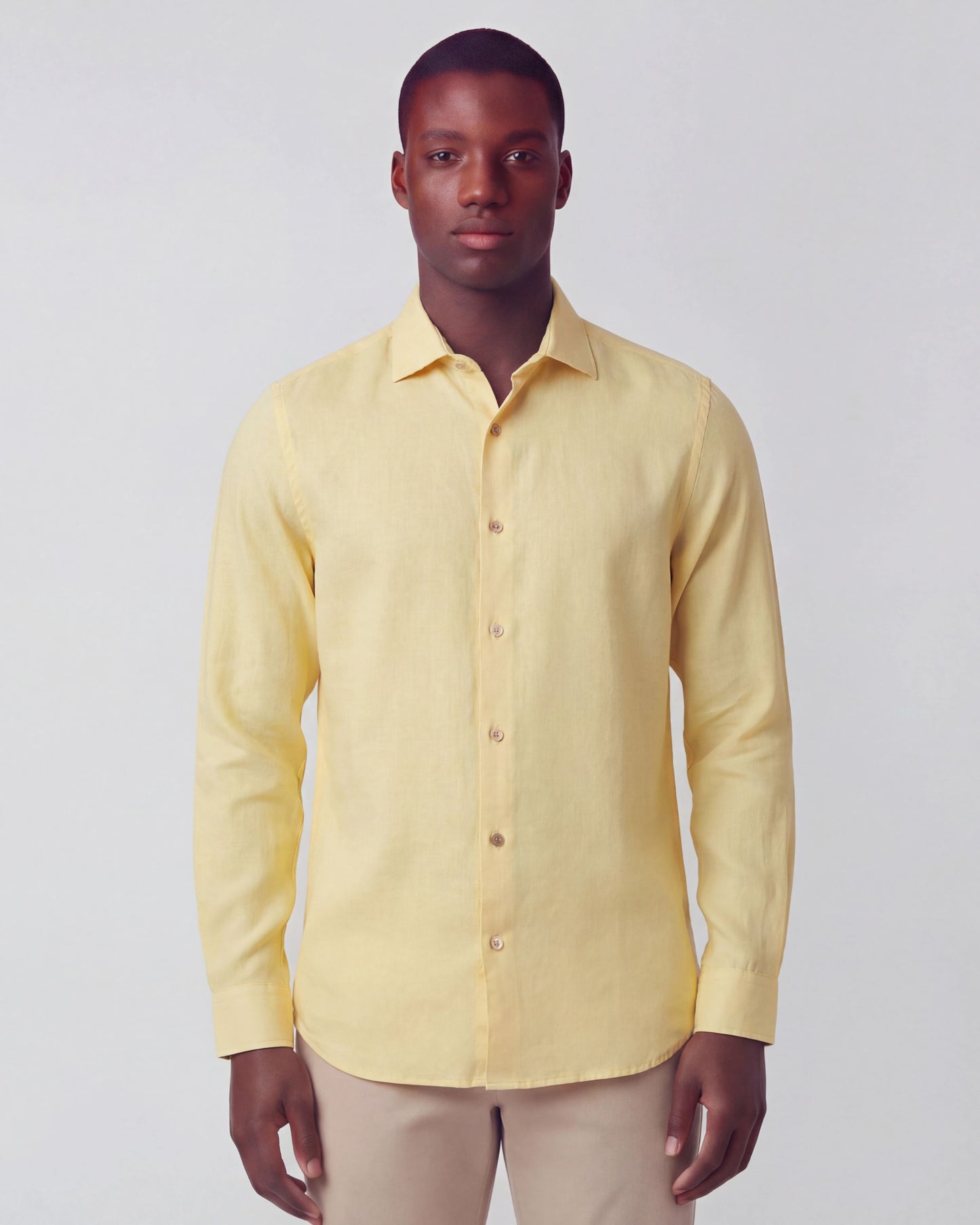 LIONEL LINEN SHIRT - SUNSHINE