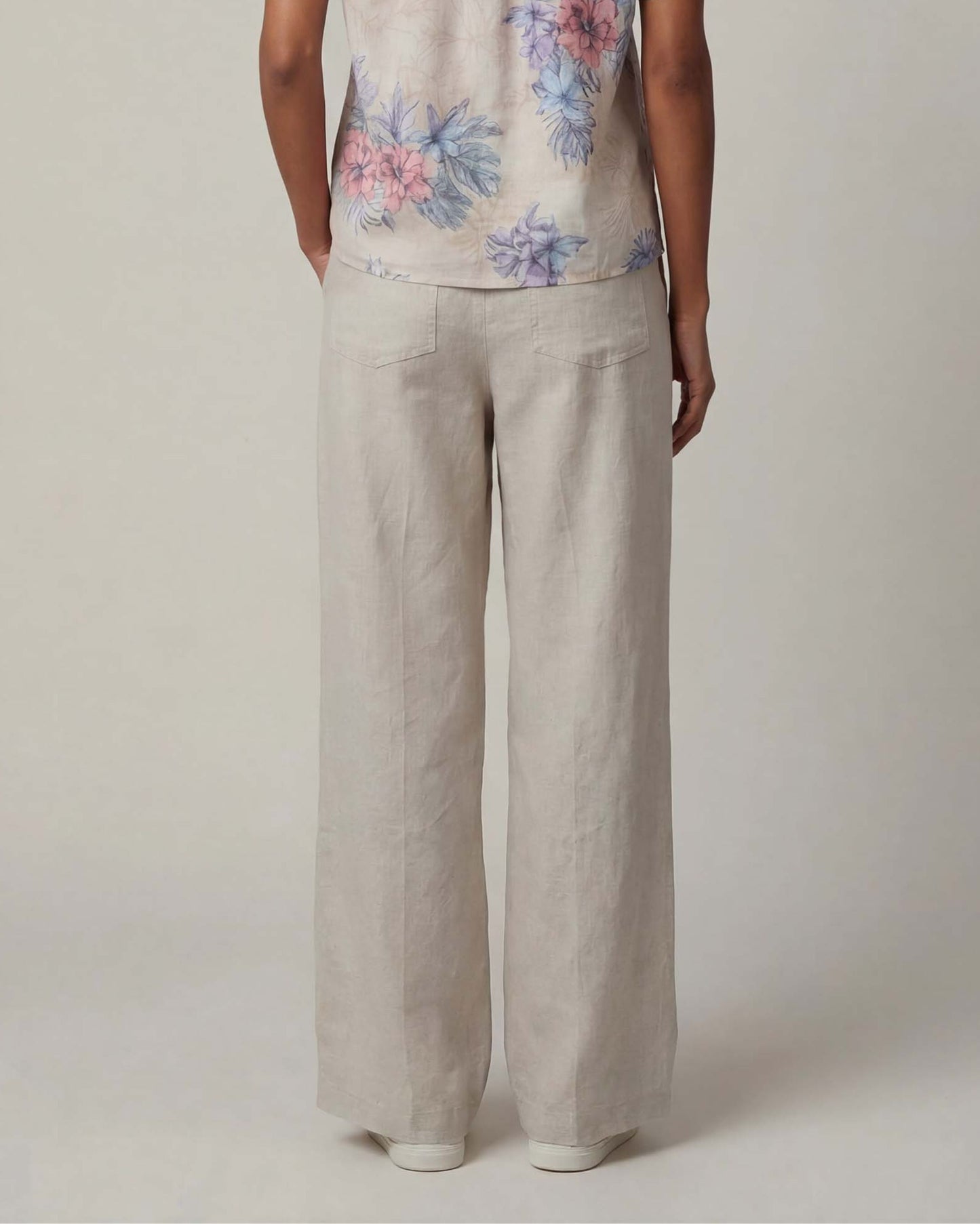 LILLIAN NATURAL WOMENS WIDE-LEG PANT