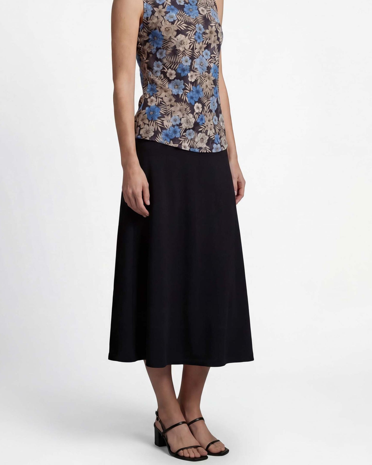 MARNI BLACK WOMENS MIDI SKIRT