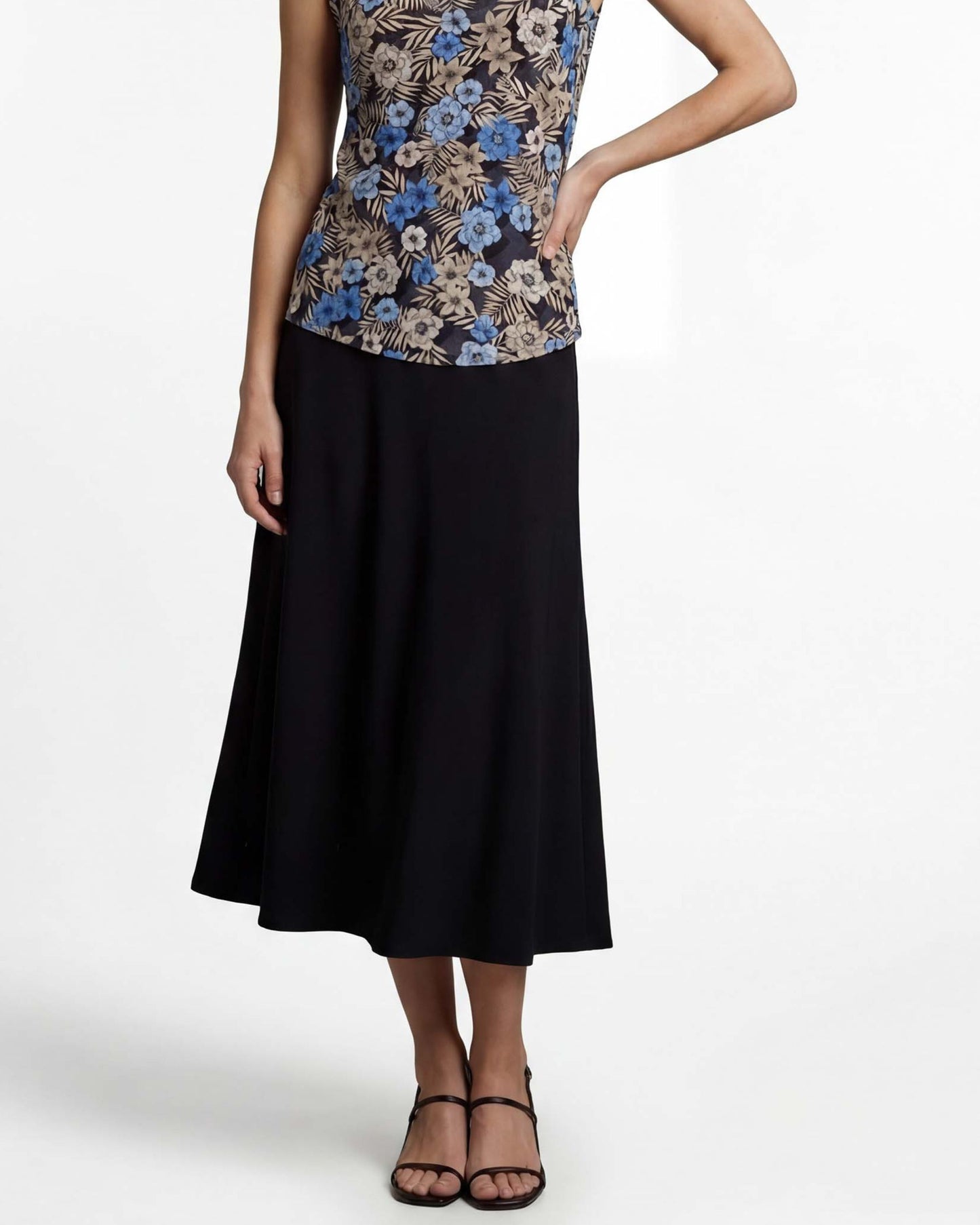 MARNI BLACK WOMENS MIDI SKIRT