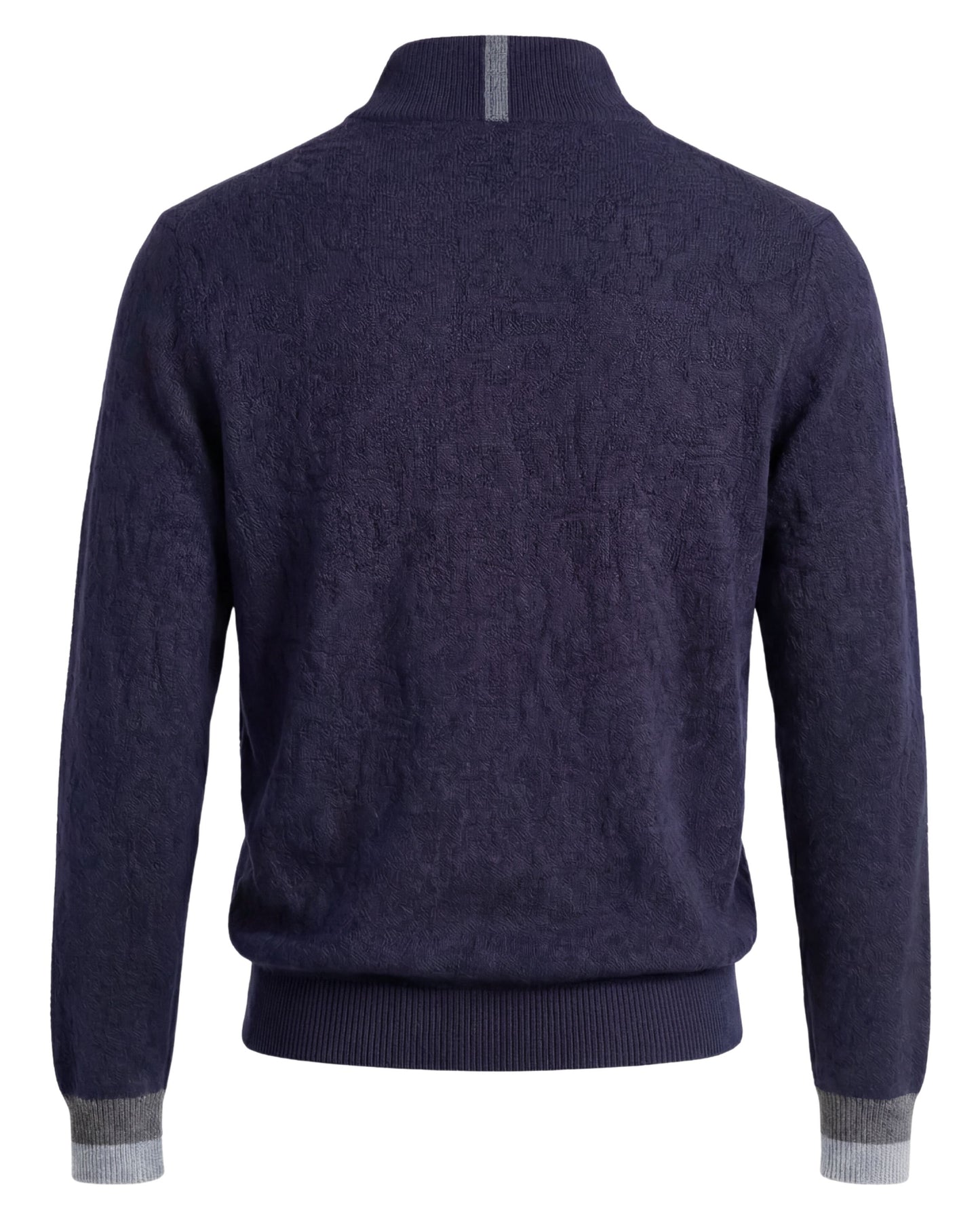 QUINN QUARTER-ZIP MERINO SWEATER - NAVY