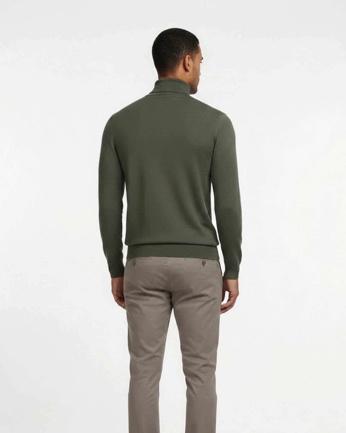 RONAN MERINO TURTLENECK SWEATER - SAGE
