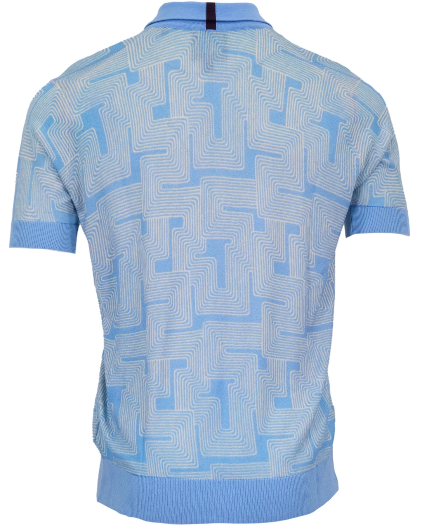 PILGRIM INTER TWINE BLUE MENS MERINO SILK CASHMERE POLO