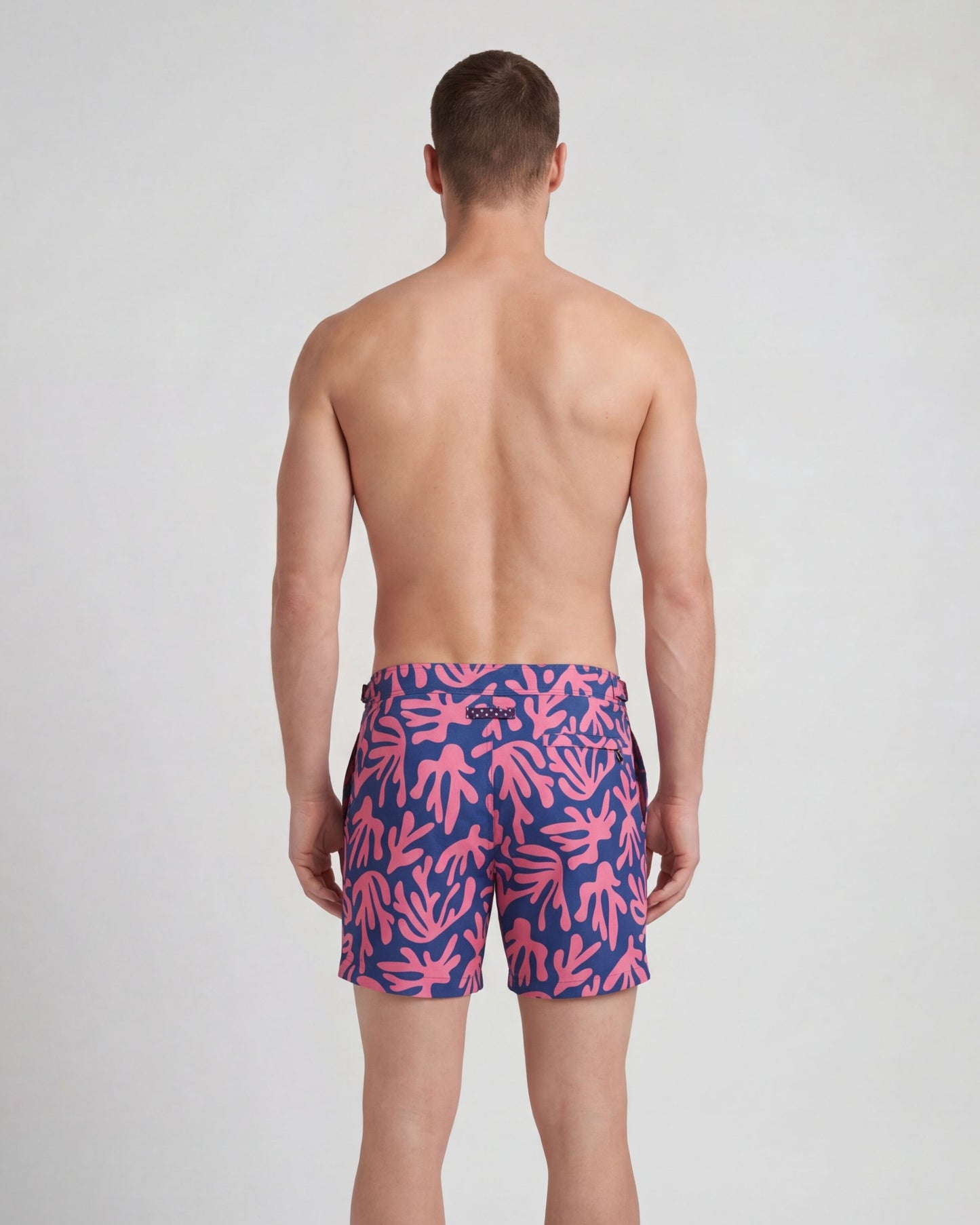 POOL LOOP CORAL CANVAS SWIM SHORT IN PINK