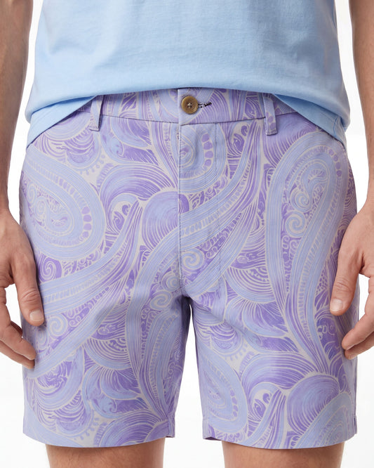 CLYDE MARAKESH PAISLEY HELIO MENS FLAT FRONT SHORT