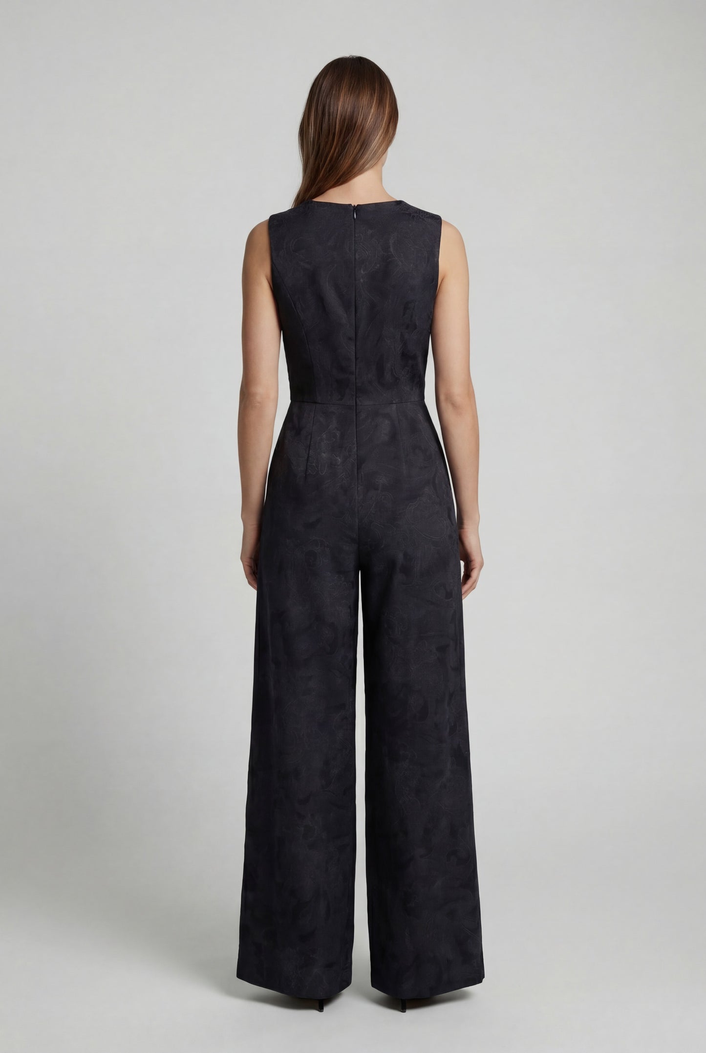 JENNY PAISLEY EXPLOSION BLACK WOMENS TAILORED JUMPSUIT