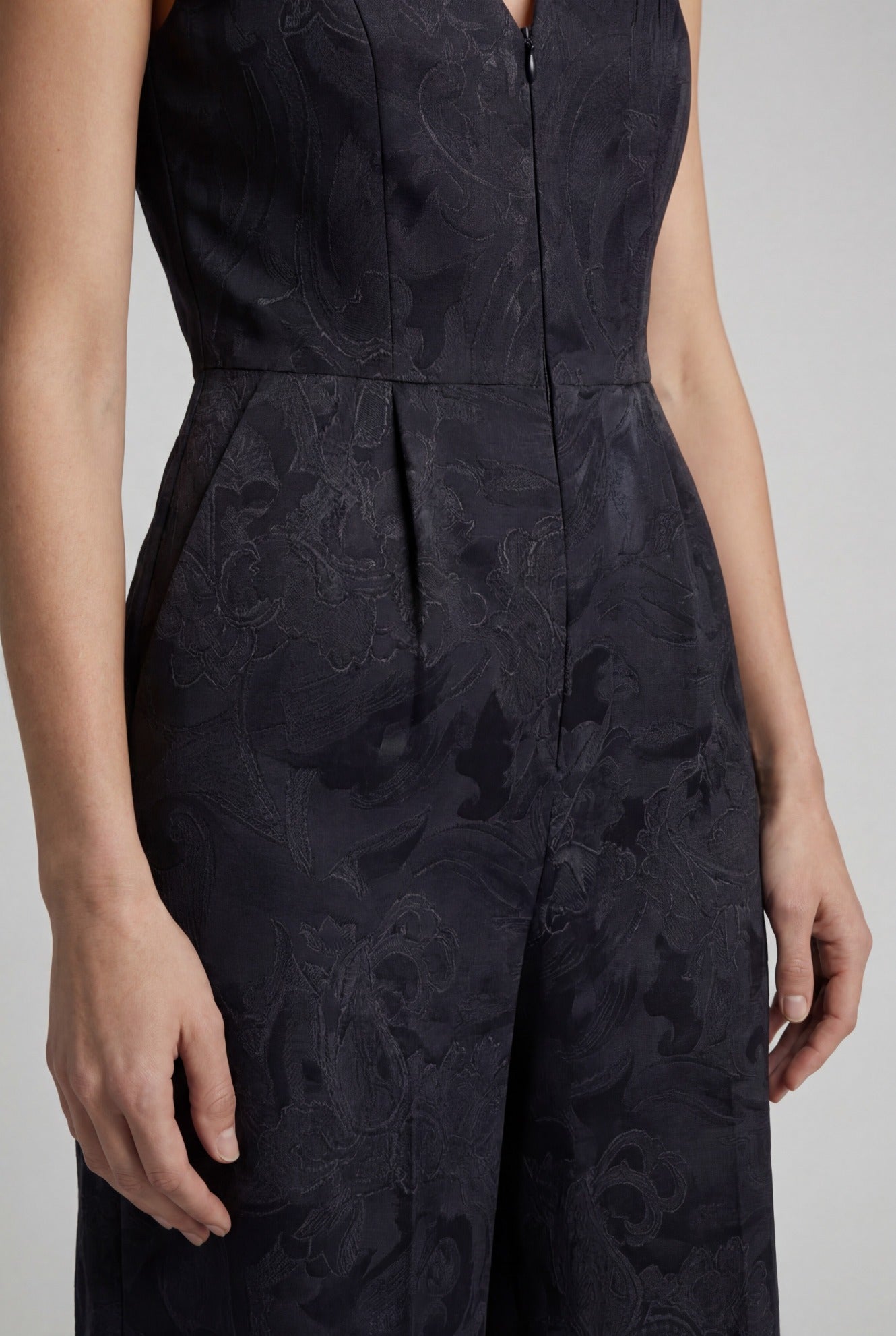 JENNY PAISLEY EXPLOSION BLACK WOMENS TAILORED JUMPSUIT