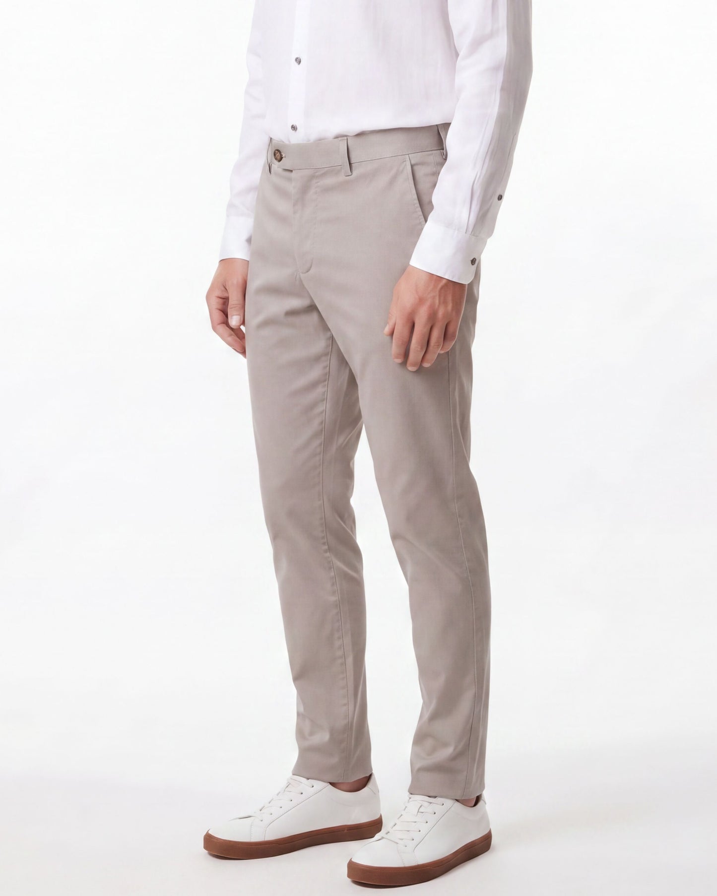 PAXTON TAILORED WOOL PANT - LIMESTONE
