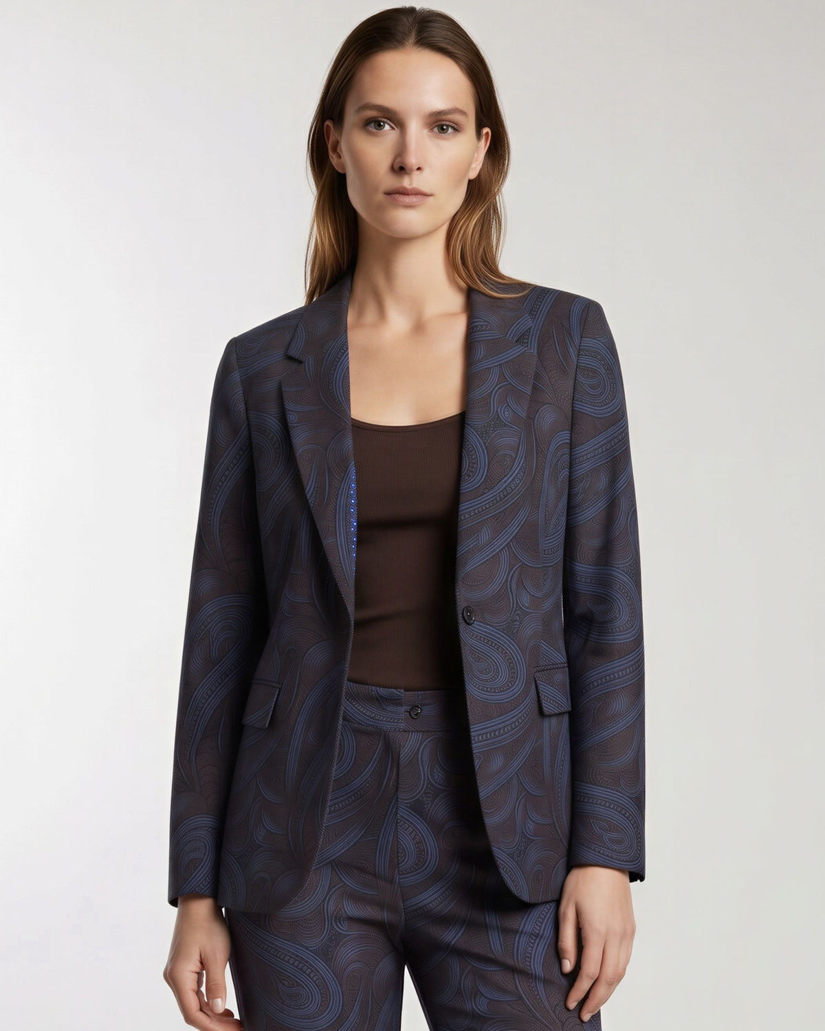 JULIA PAISLEY BADALONA BROWNIE WOMEN'S WOOL TAILORED JACKET