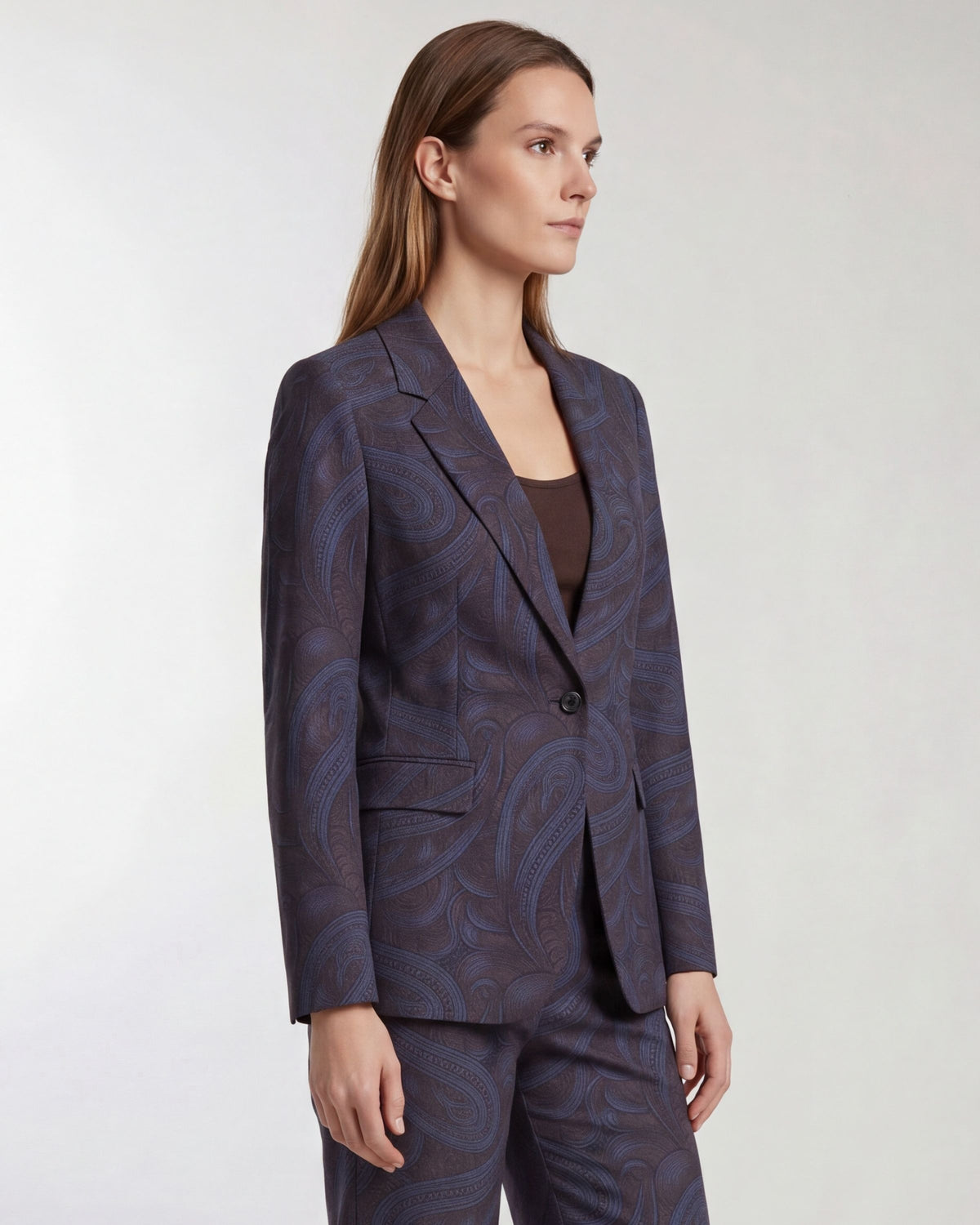 JULIA PAISLEY BADALONA BROWNIE WOMEN'S WOOL TAILORED JACKET