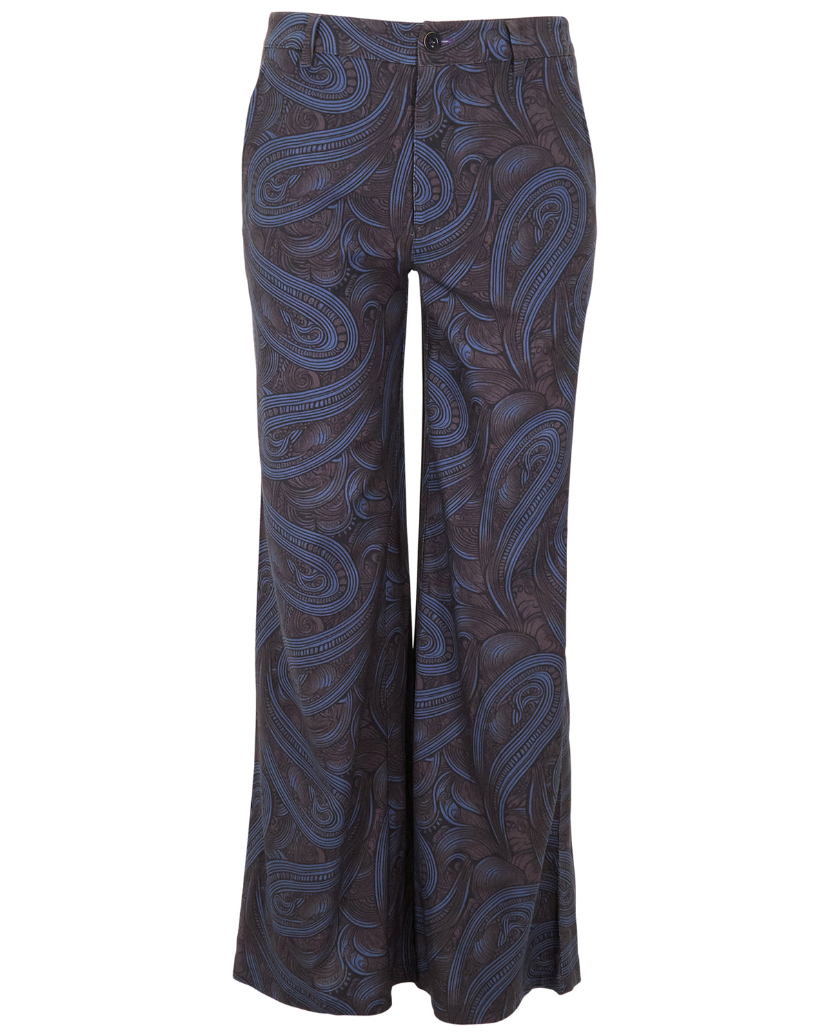 PHEOBE PAISLEY BADALONA BROWNIE WOMEN'S WOOL STRAIGHT-LEG PANT