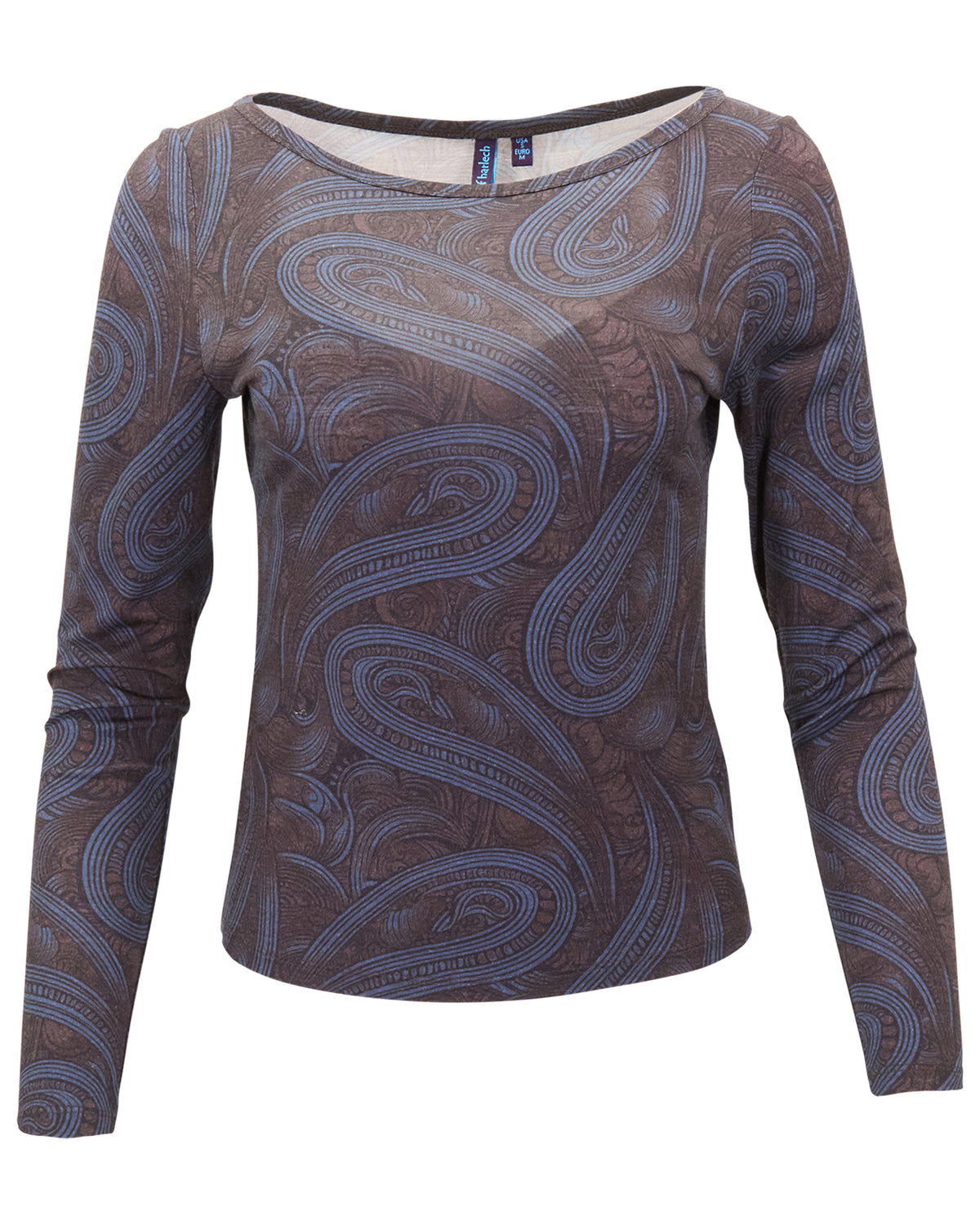 CARLY PAISLEY BADALONA BROWNIE WOMEN'S MERINO LONG-SLEEVE CREW-NECK TOP