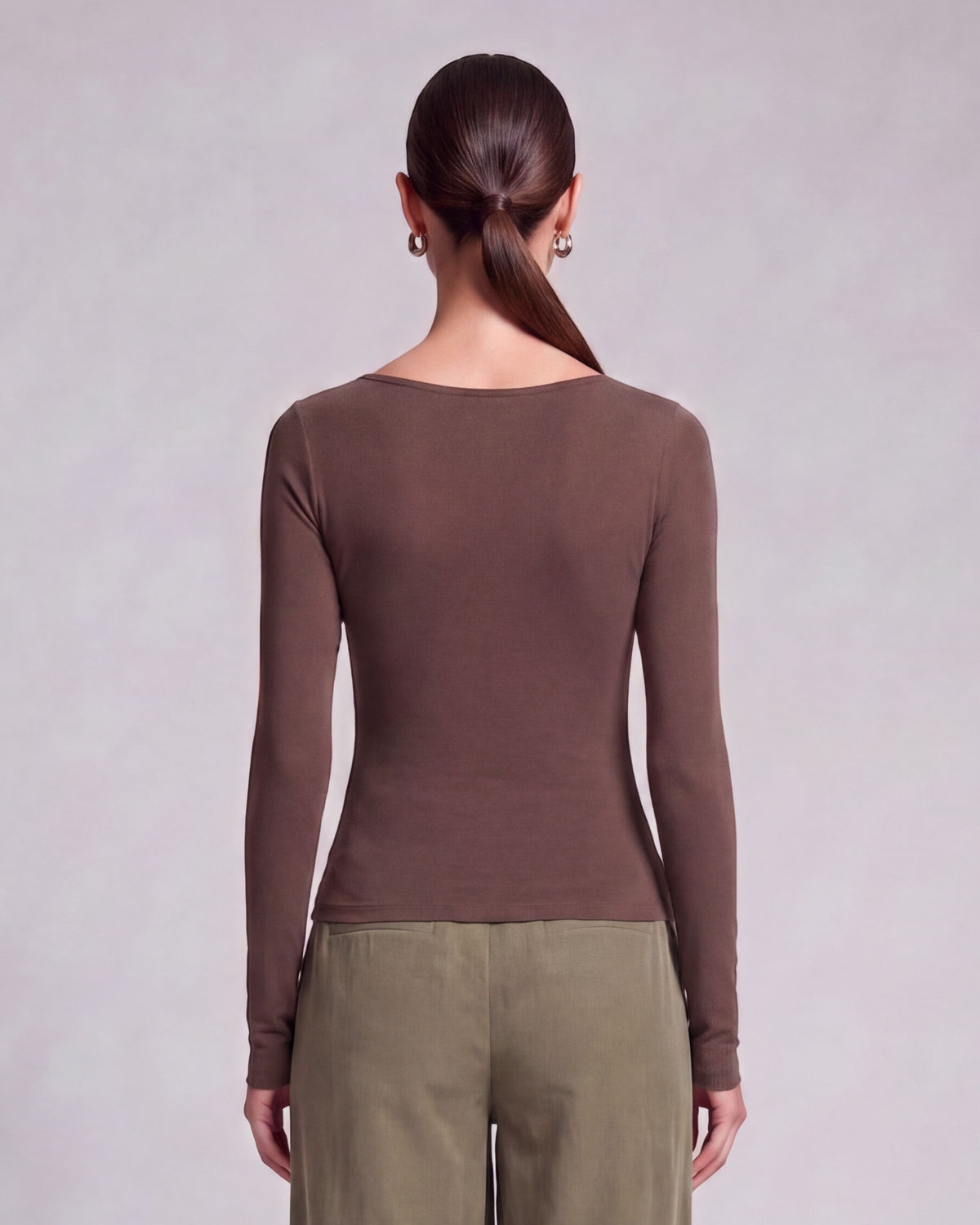 CARLY BROWNIE WOMEN'S MERINO LONG-SLEEVE CREW-NECK TOP