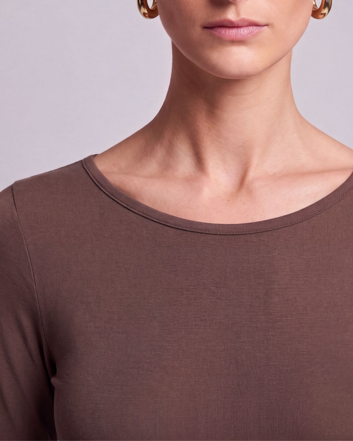 CARLY BROWNIE WOMEN'S MERINO LONG-SLEEVE CREW-NECK TOP